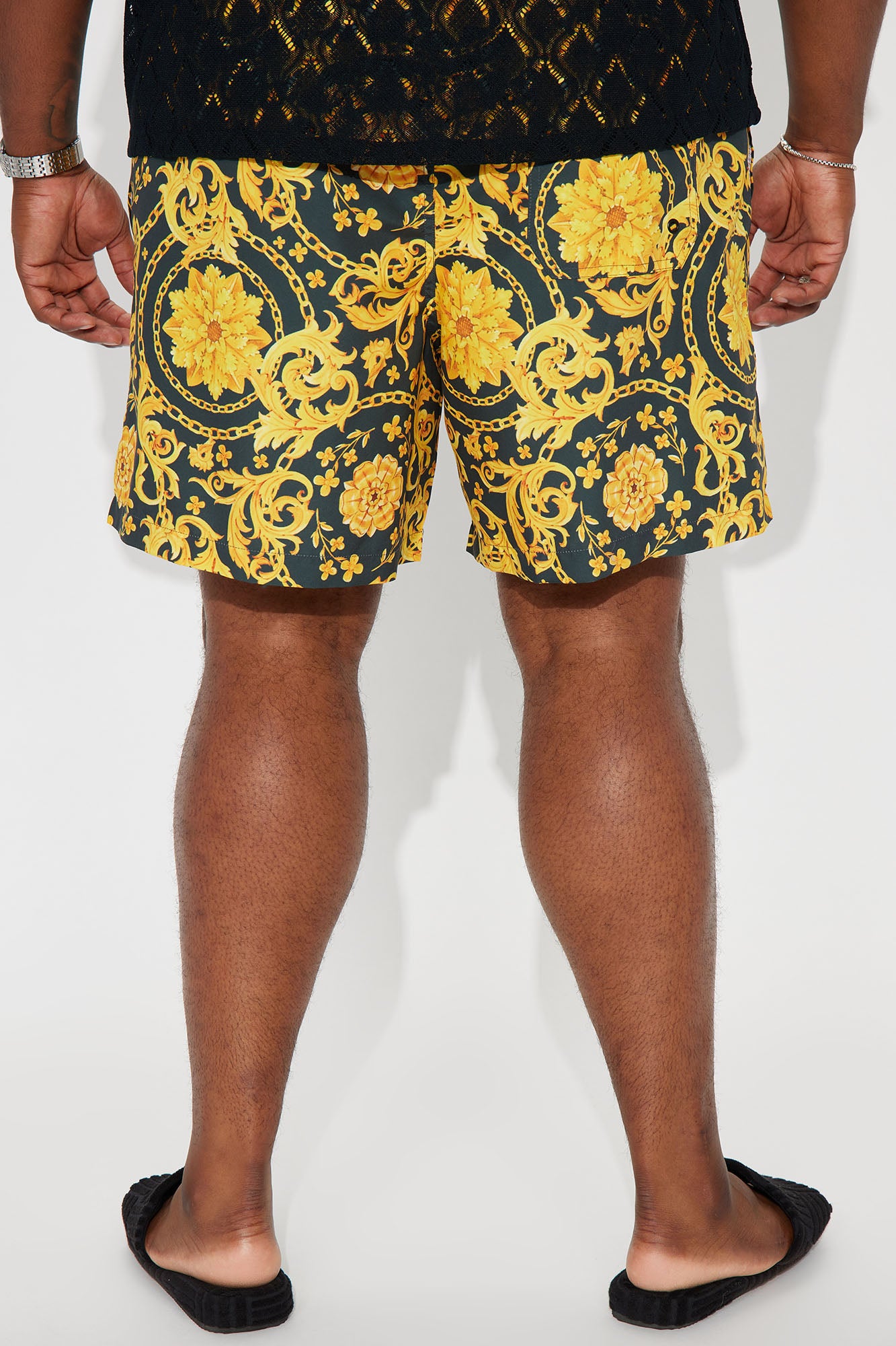 Baroque Royalty Swim Classic Trunk - Black/Gold - Image 8