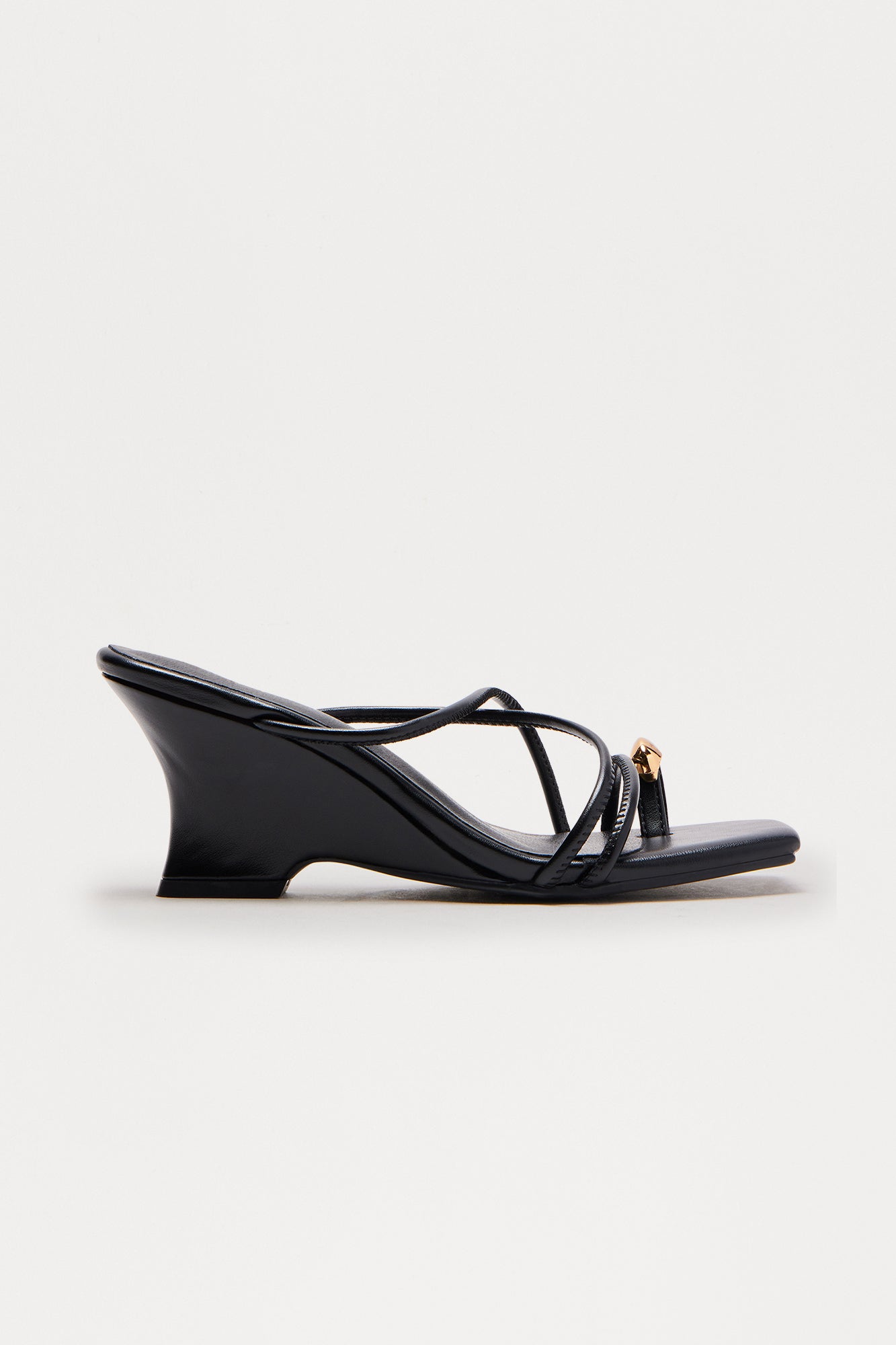 Iyla Toe Ring Wedges - Black - Image 3