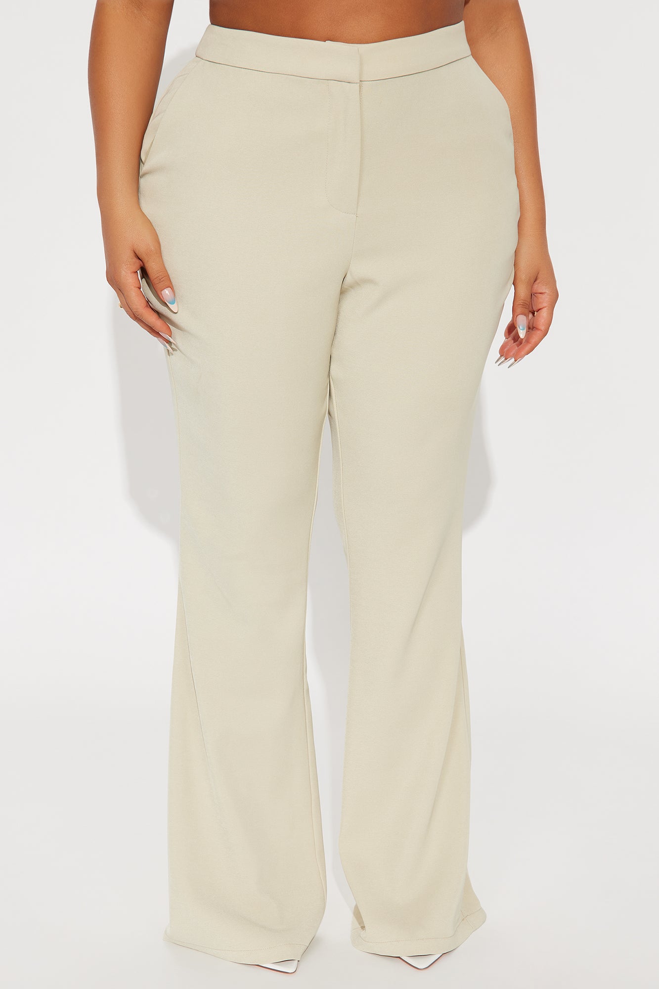 Breaking Even Flare Trouser - Sage - Image 5