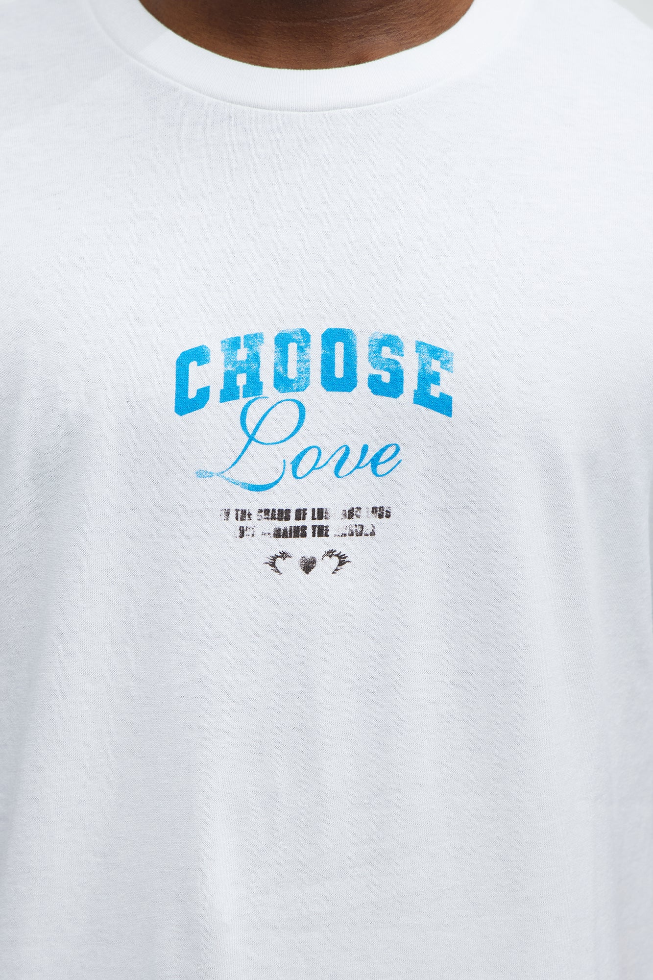 Choose Love Short Sleeve Tee - White - Image 3
