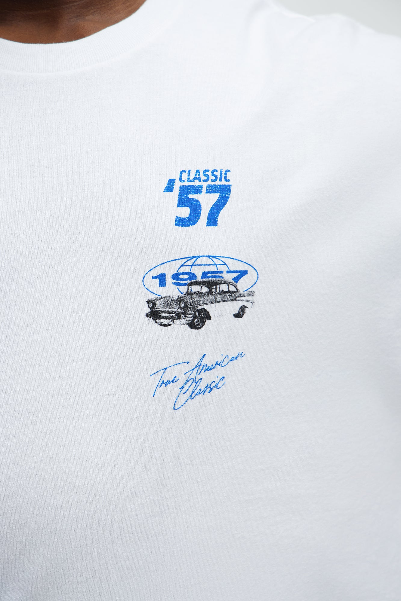 Classic 57 Oversized Short Sleeve Tee - White - Image 3