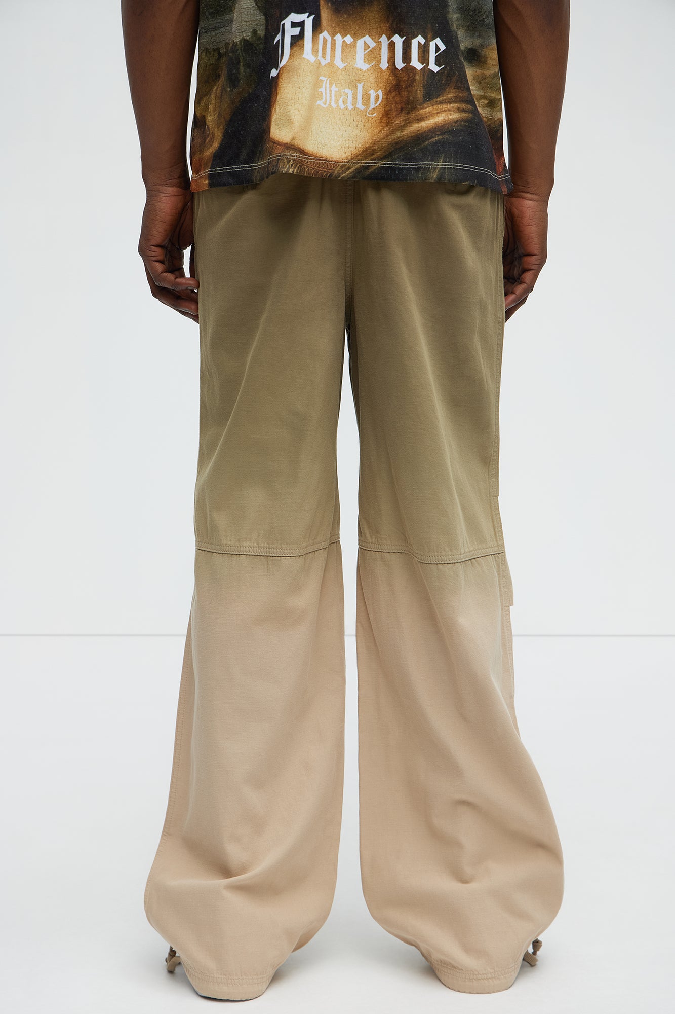 Paper Bag Baggy Pants - Olive - Image 4