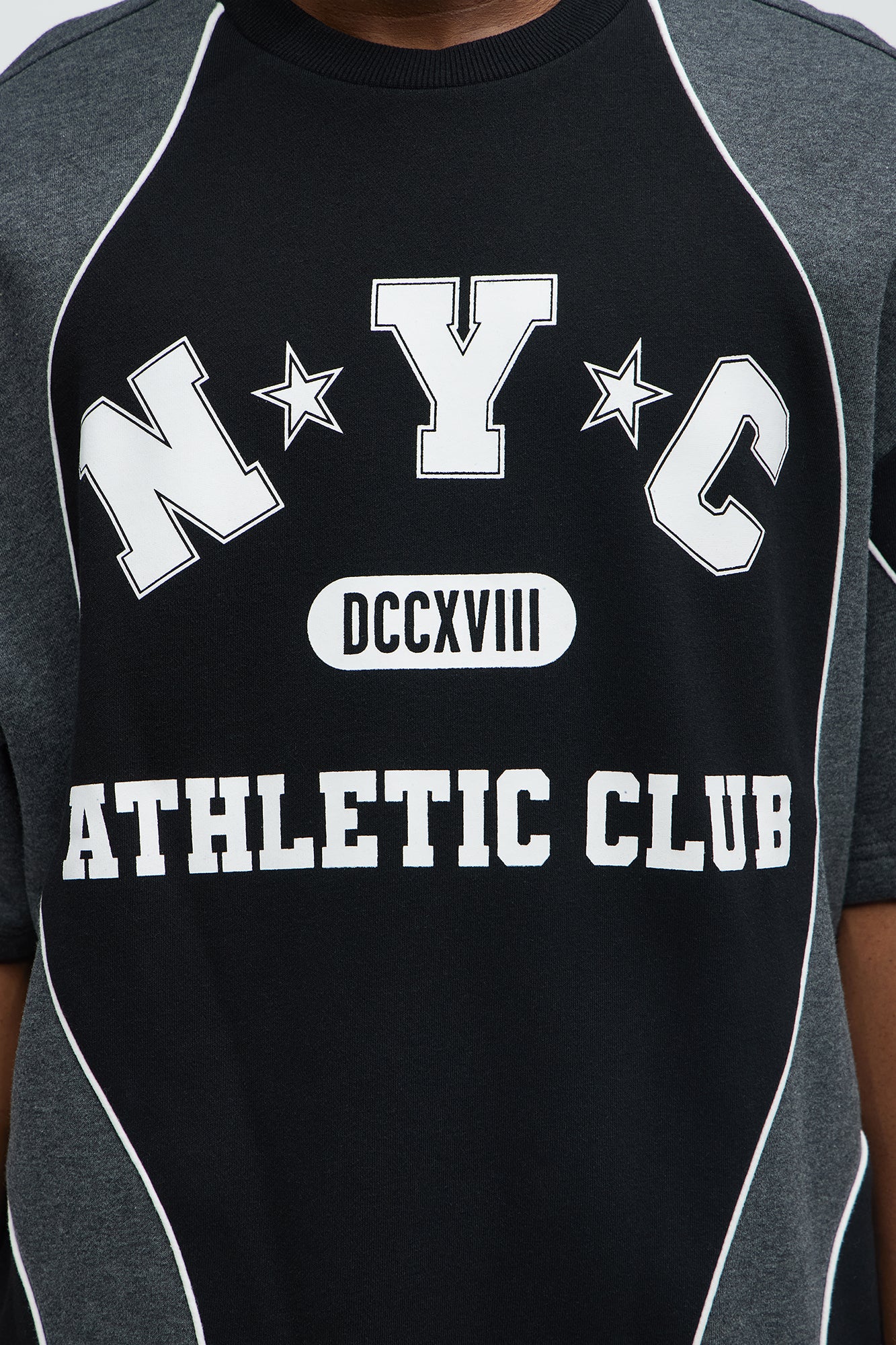 Tyson NYC Athletic Oversized Short Sleeve Tee - Black/combo - Image 3