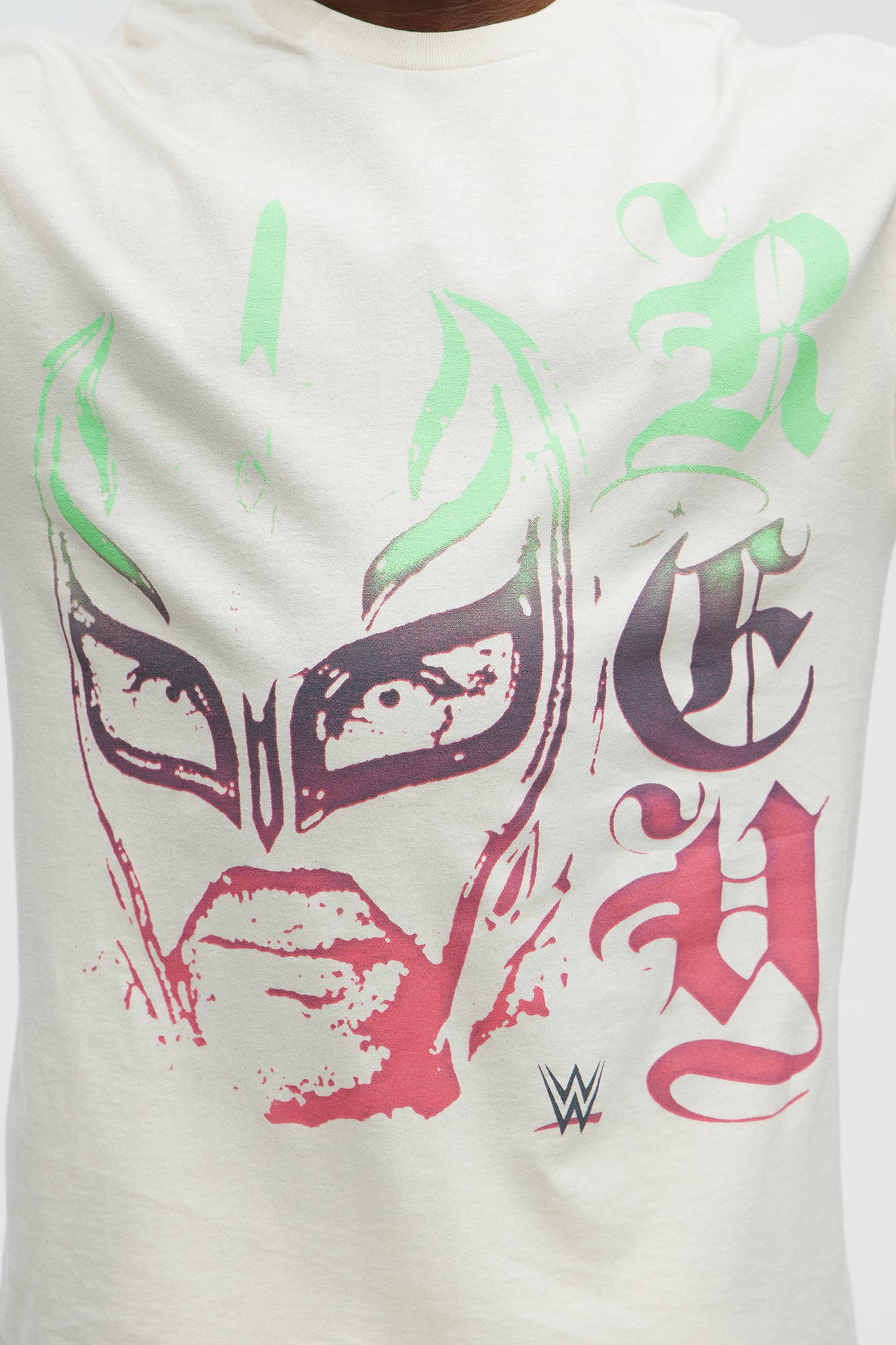 WWE Rey Mysterio 619 Short Sleeve Tee - Natural - Image 3