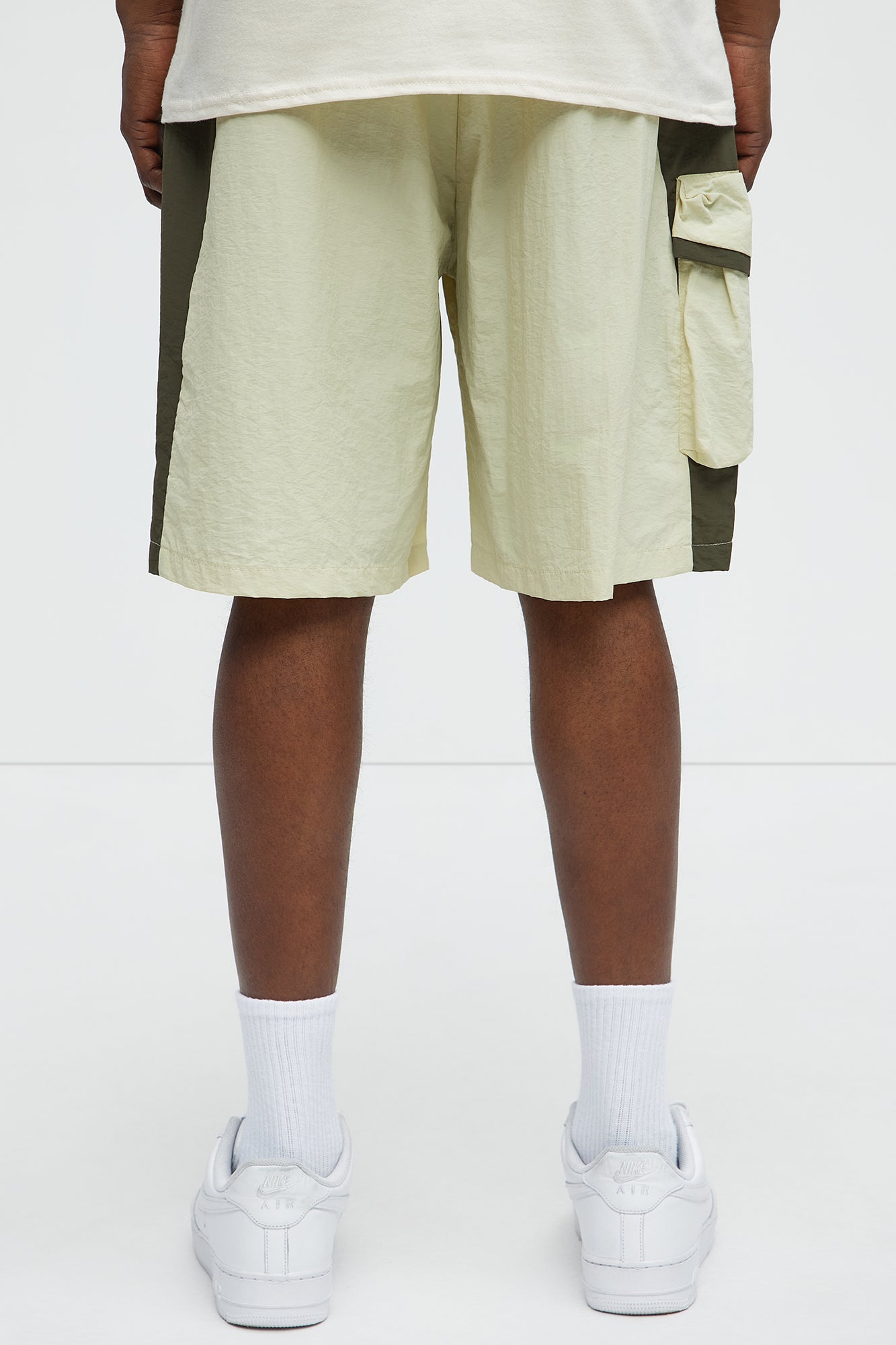 Side With Me Zipper Nylon Short - White/combo - Image 5