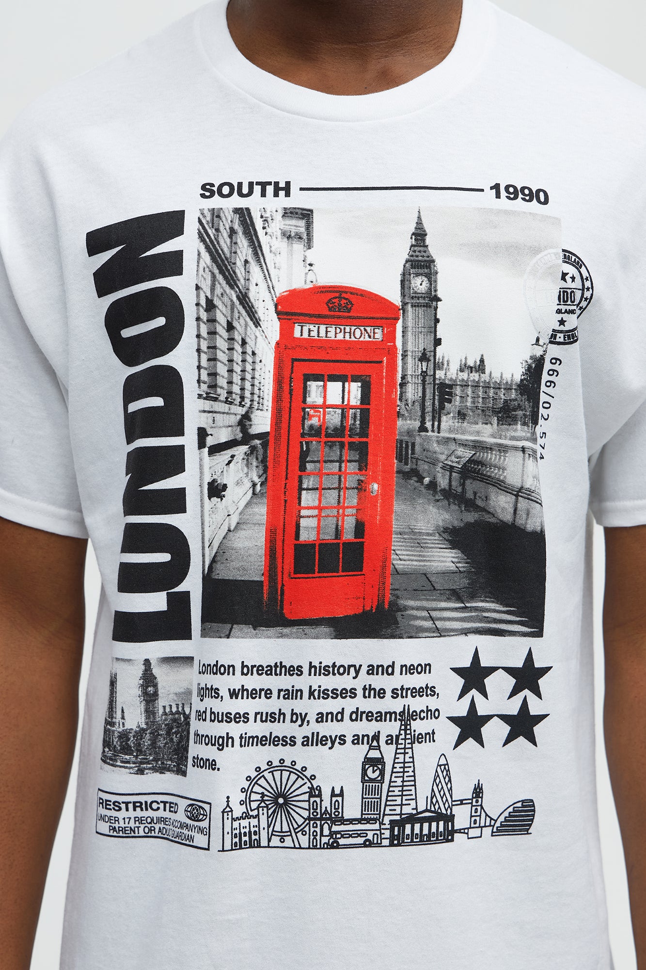 Midnight In London Short Sleeve Tee - White - Image 3