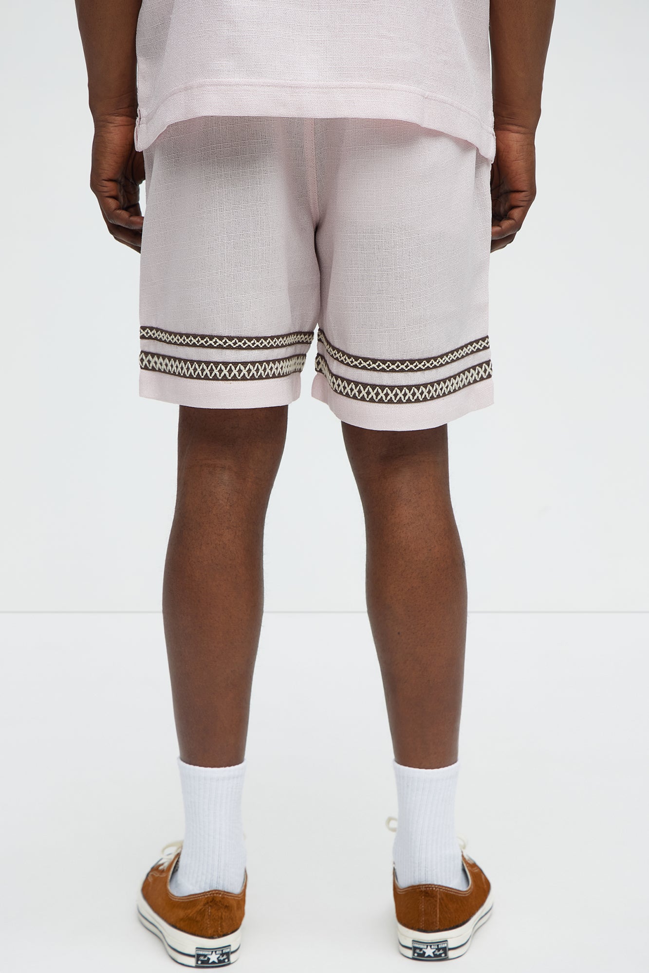 Saint Tropez Beach Club Linen Like Relaxed Short - Pink - Image 5