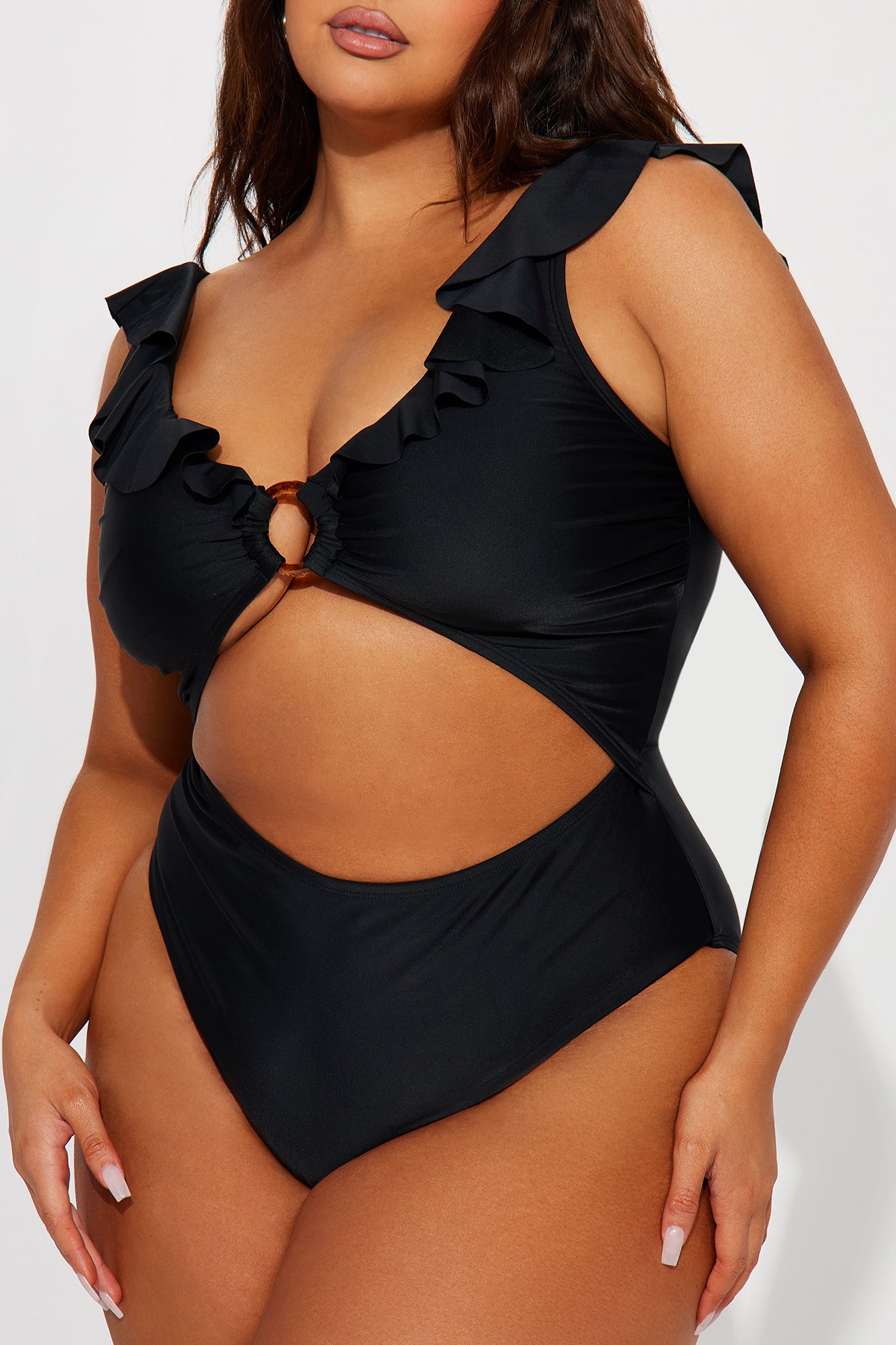Katherine Cut Out 1 Piece Swimsuit - Black - Image 6