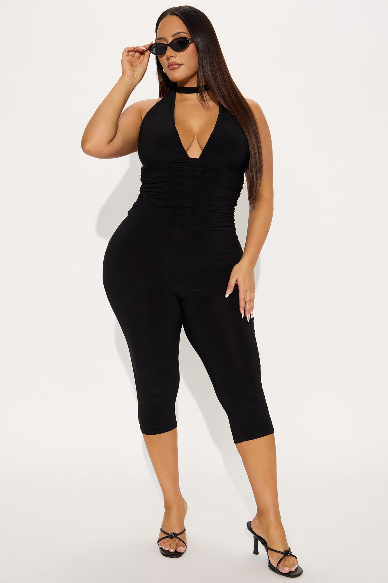 On My Way Capri Jumpsuit - Black - Image 4