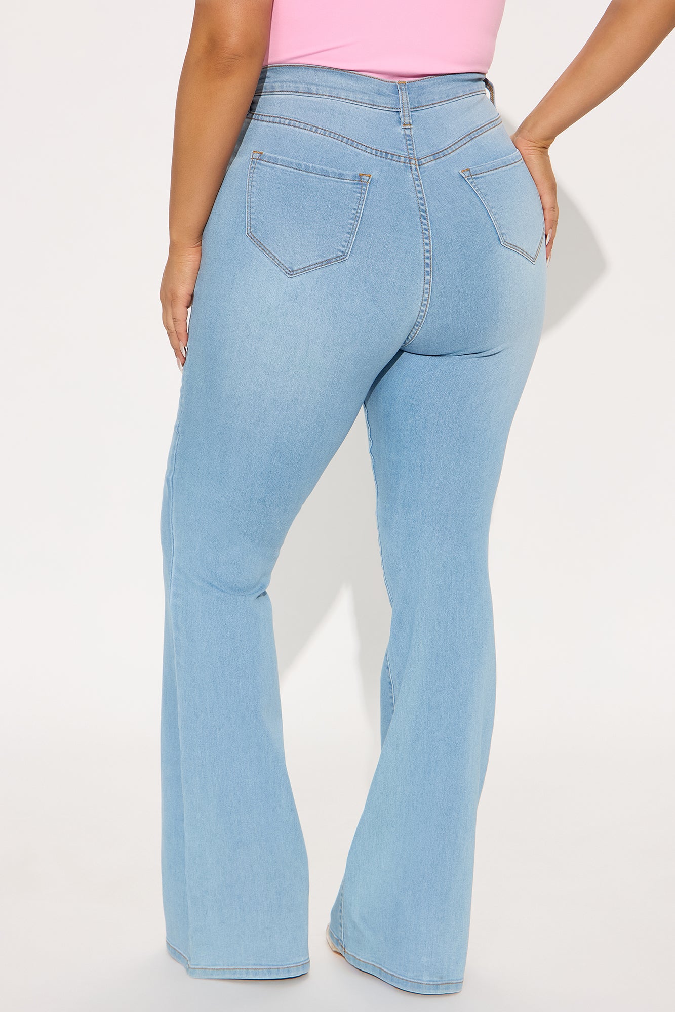 Tall Deep In My Soul Flare Jeans - Light Blue Wash - Image 6