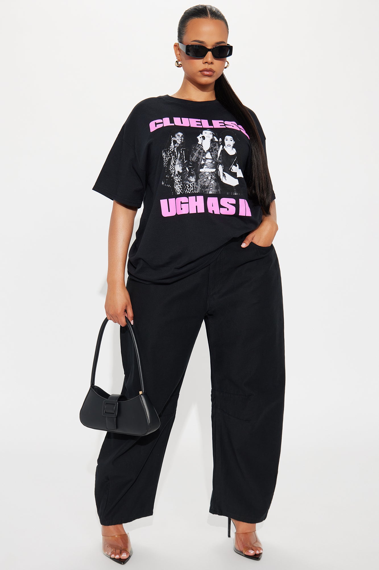 Clueless As If Oversized Tee - Black - Image 5