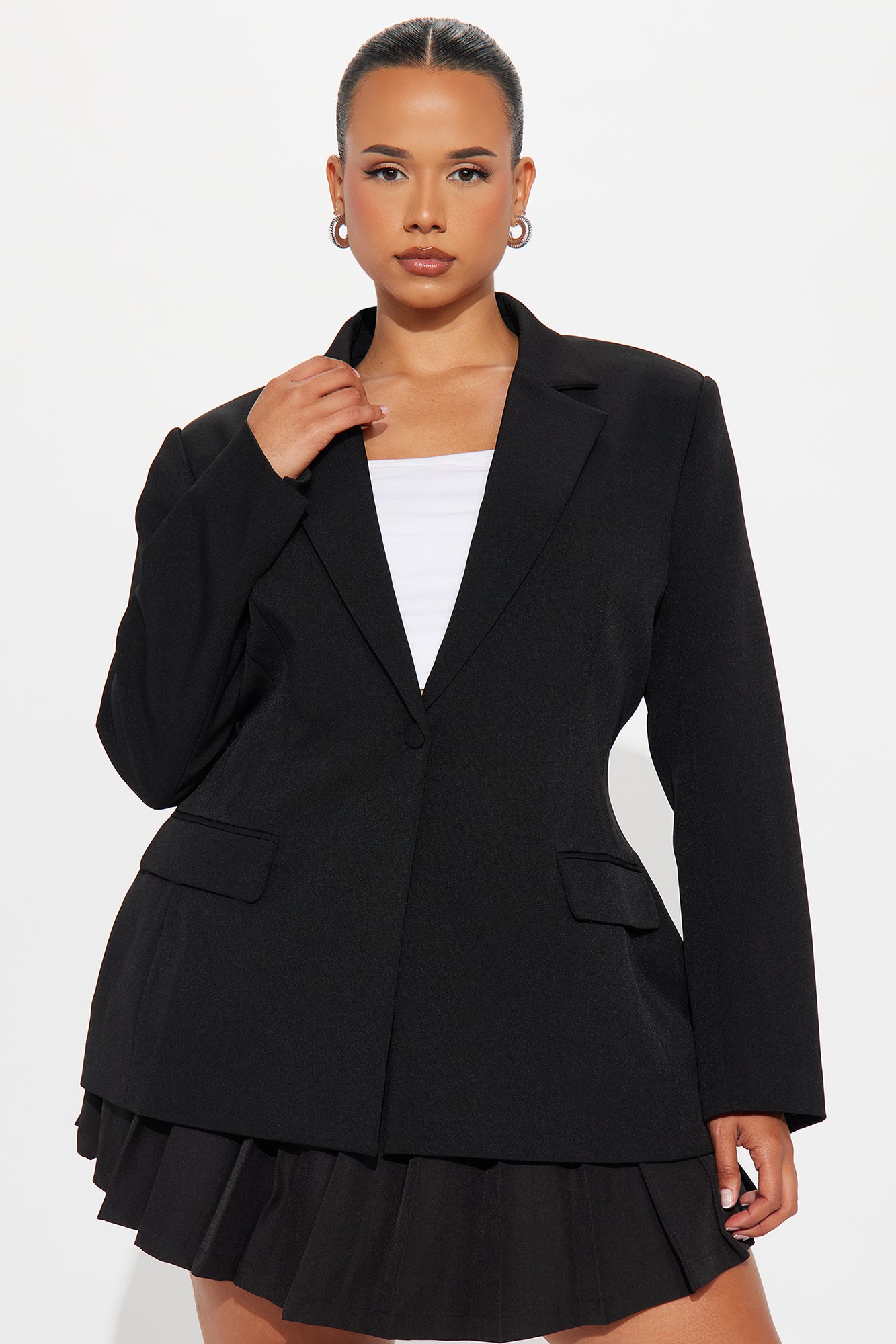 Hailey Hourglass Fitted Blazer - Black - Image 5