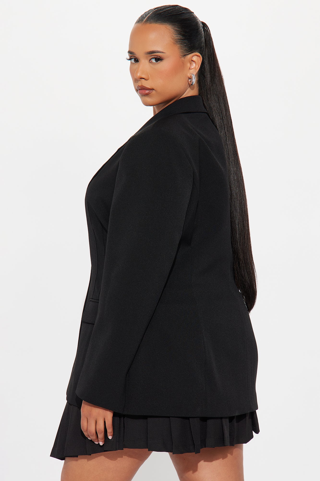 Hailey Hourglass Fitted Blazer - Black - Image 7