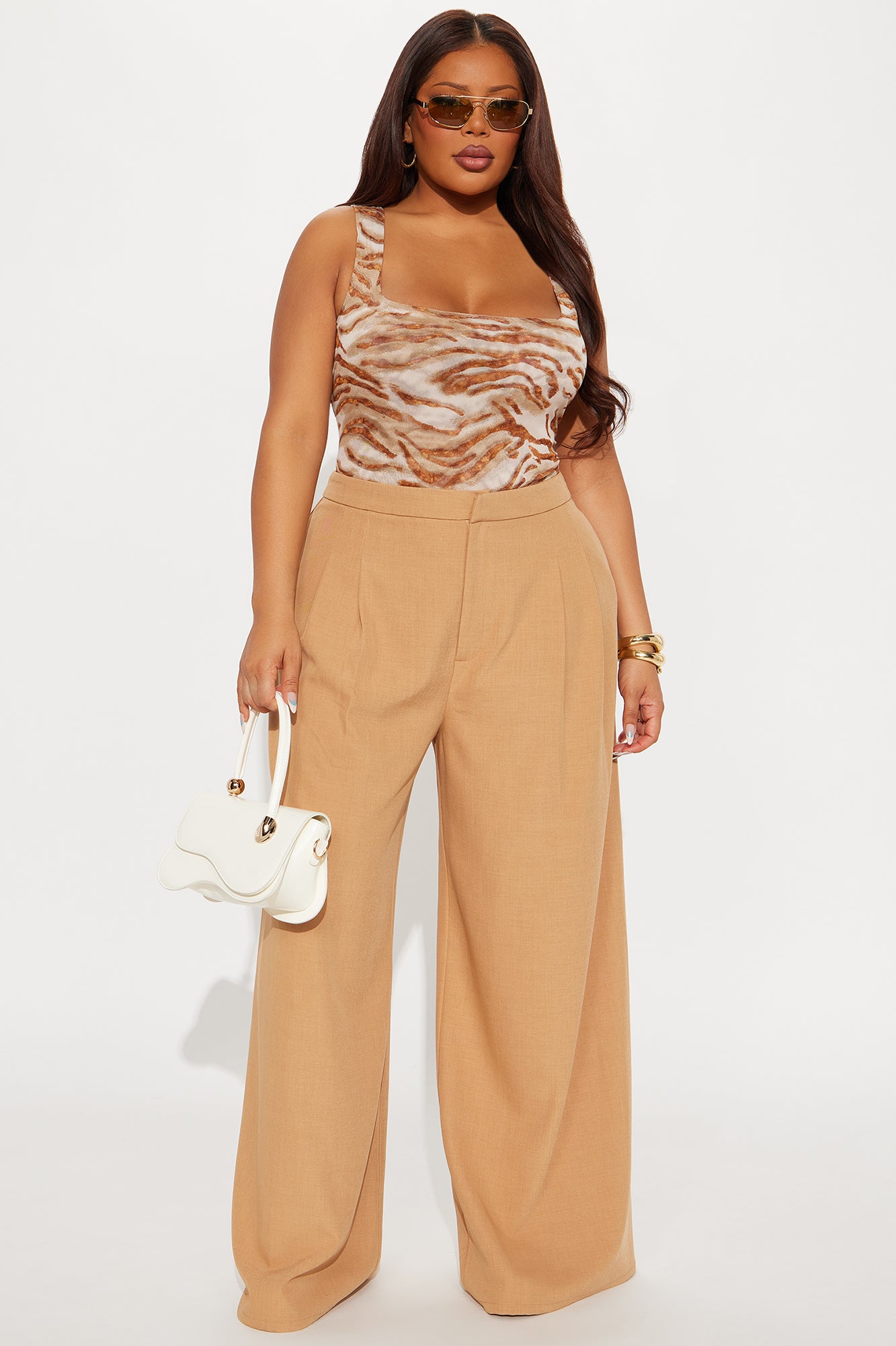 Eye Of The Tiger Mesh Bodysuit - Brown/combo - Image 6