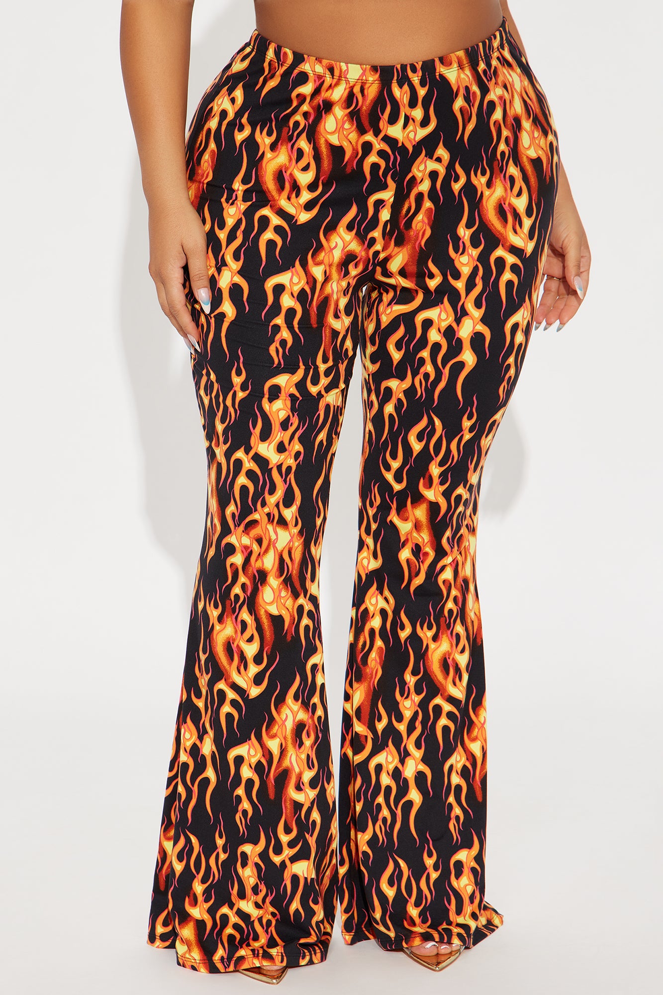 Fire Flames Flare Pant - Black/combo - Image 5
