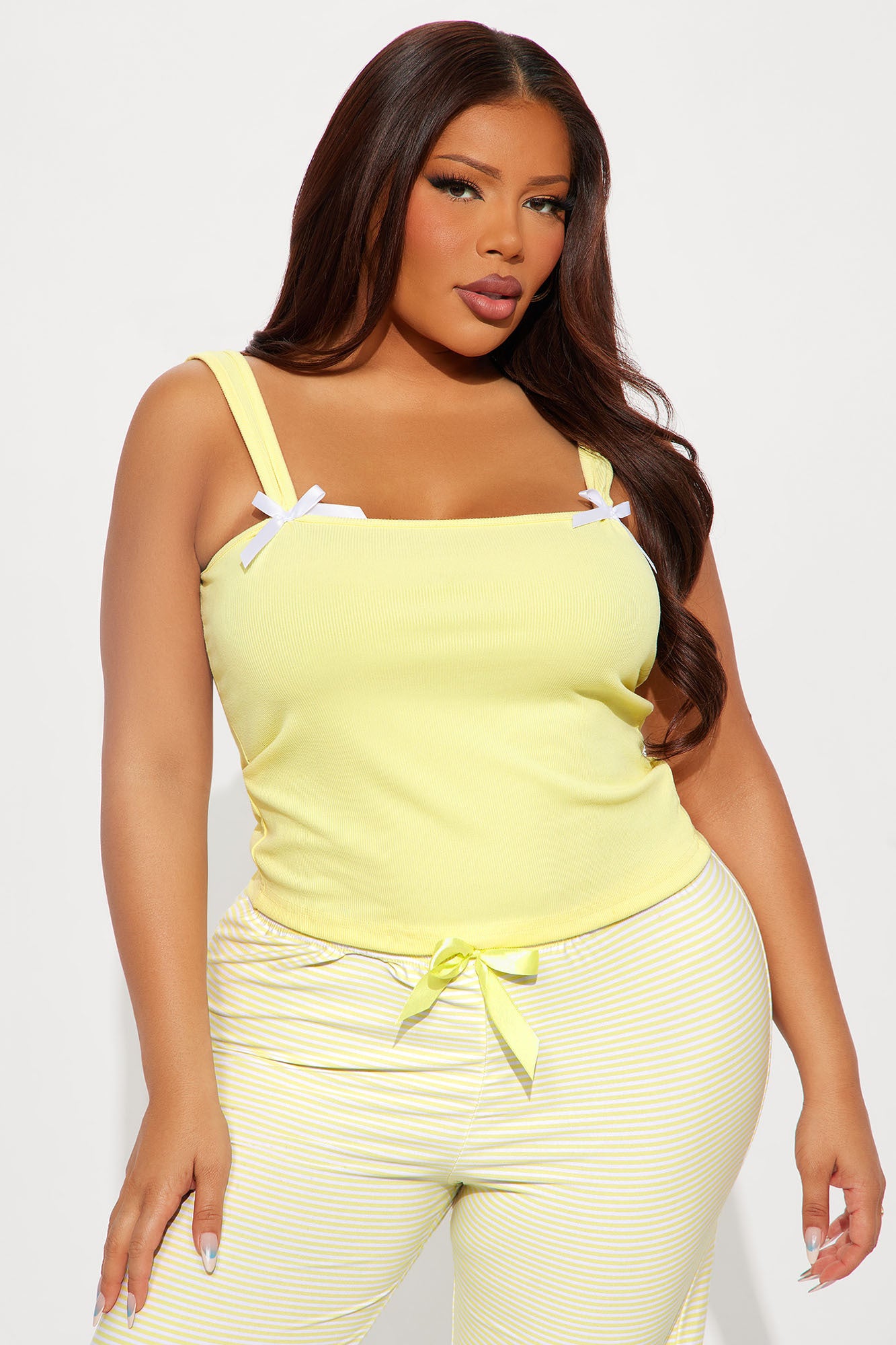 Dreamy Moment Bow PJ Pant Set - Yellow - Image 5
