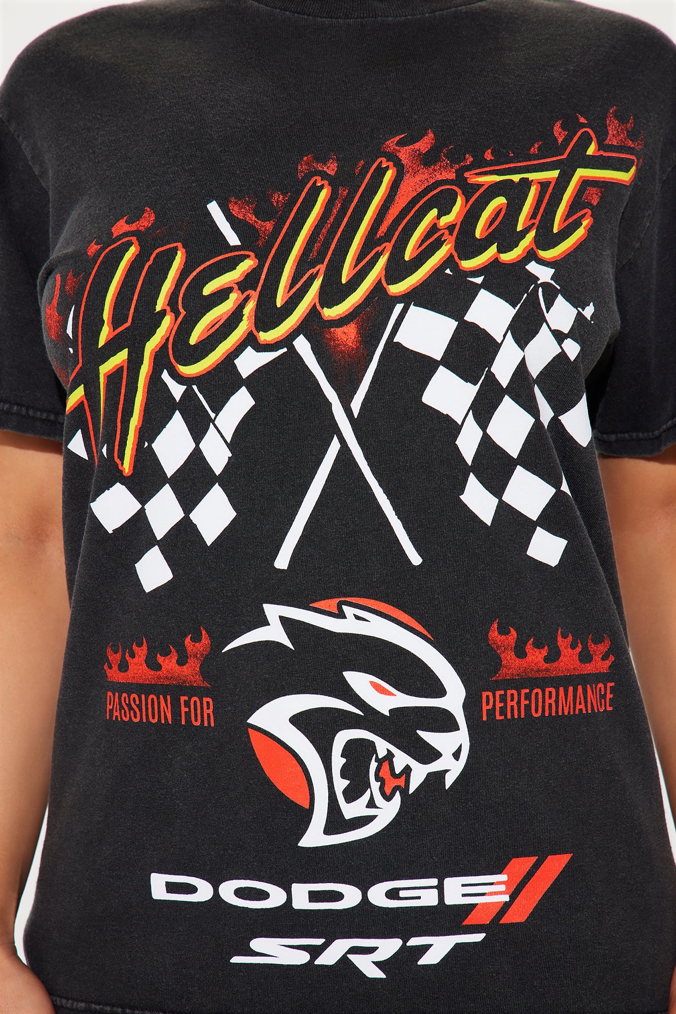 Hellcat Washed Tee - Black Wash - Image 3