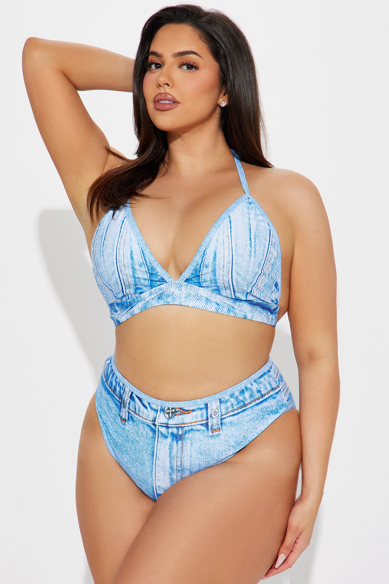 Dasha Denim Print 2 Piece Bikini - Denim - Image 4