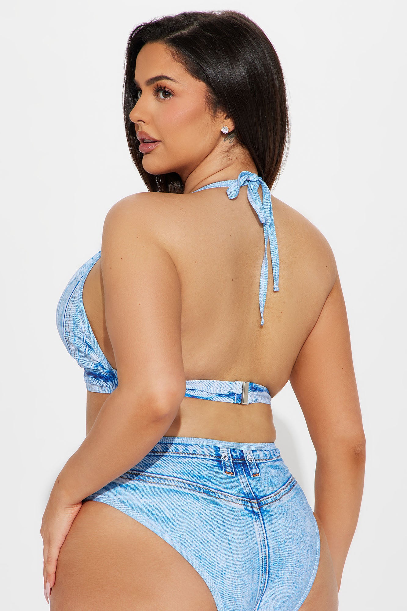 Dasha Denim Print 2 Piece Bikini - Denim - Image 6