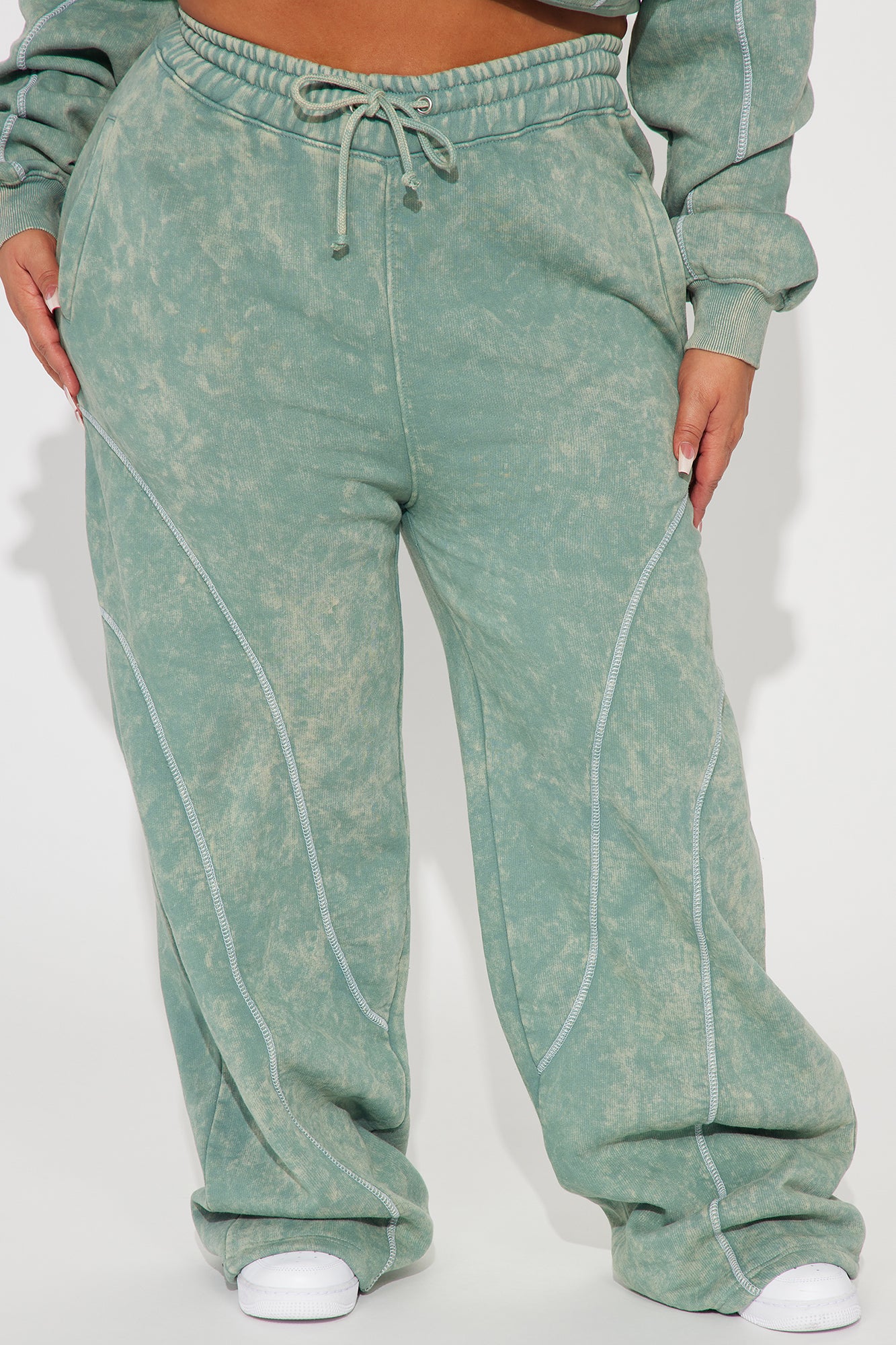Norah Washed Lounge Pant - Sage - Image 5