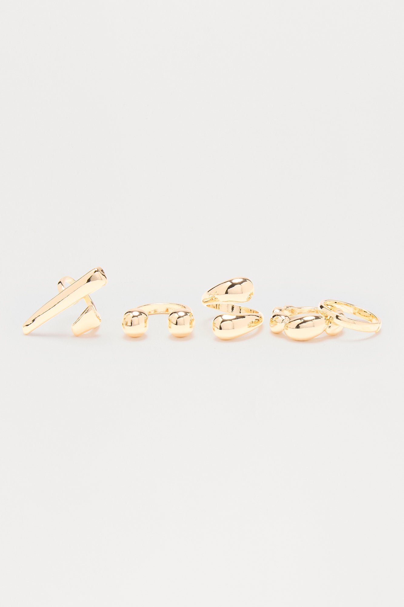 VIP Pass 5 Piece Multi Ring Set - Gold - Image 3