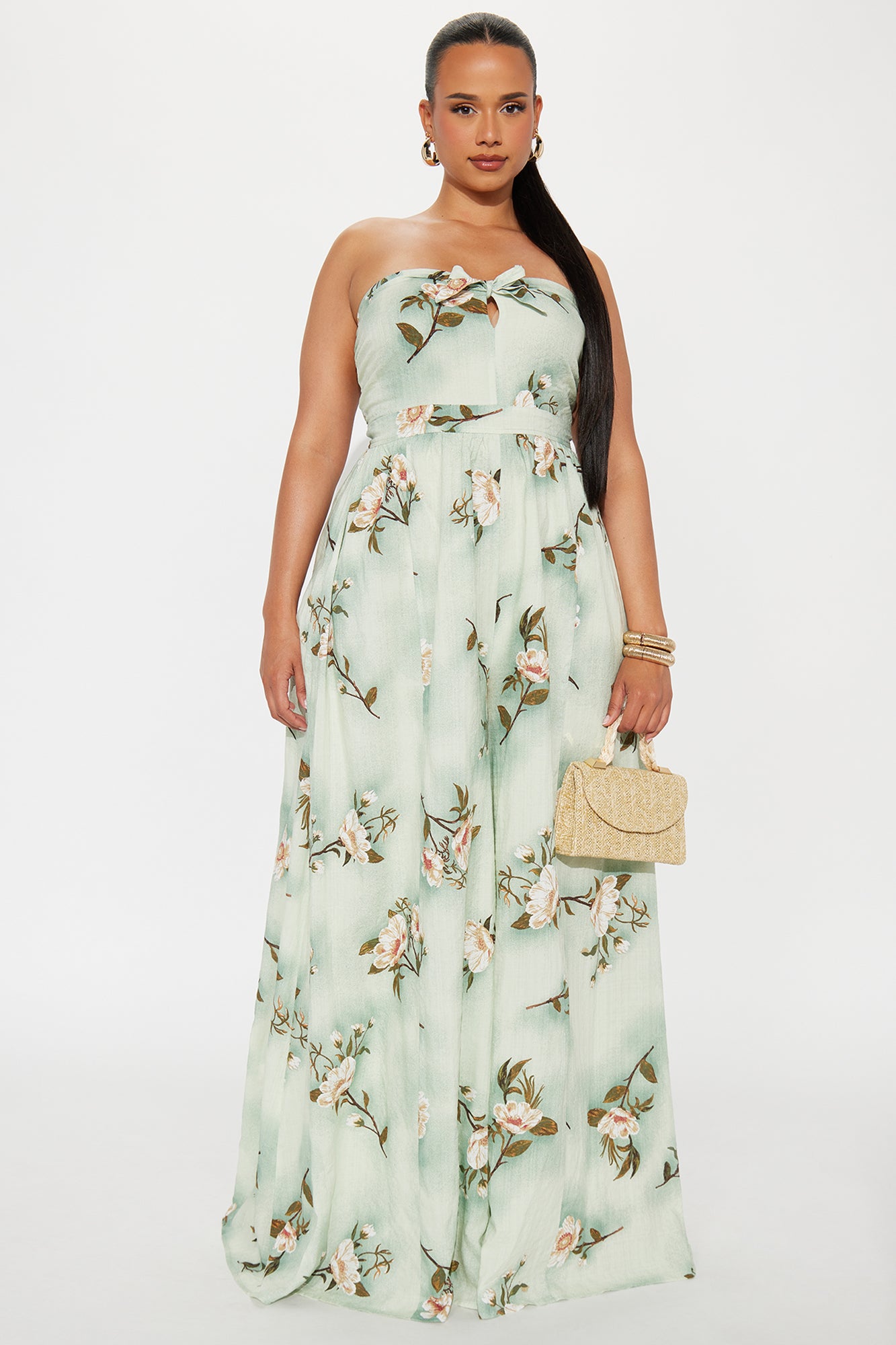 Scarlet Wide Leg Jumpsuit - Sage/combo - Image 4