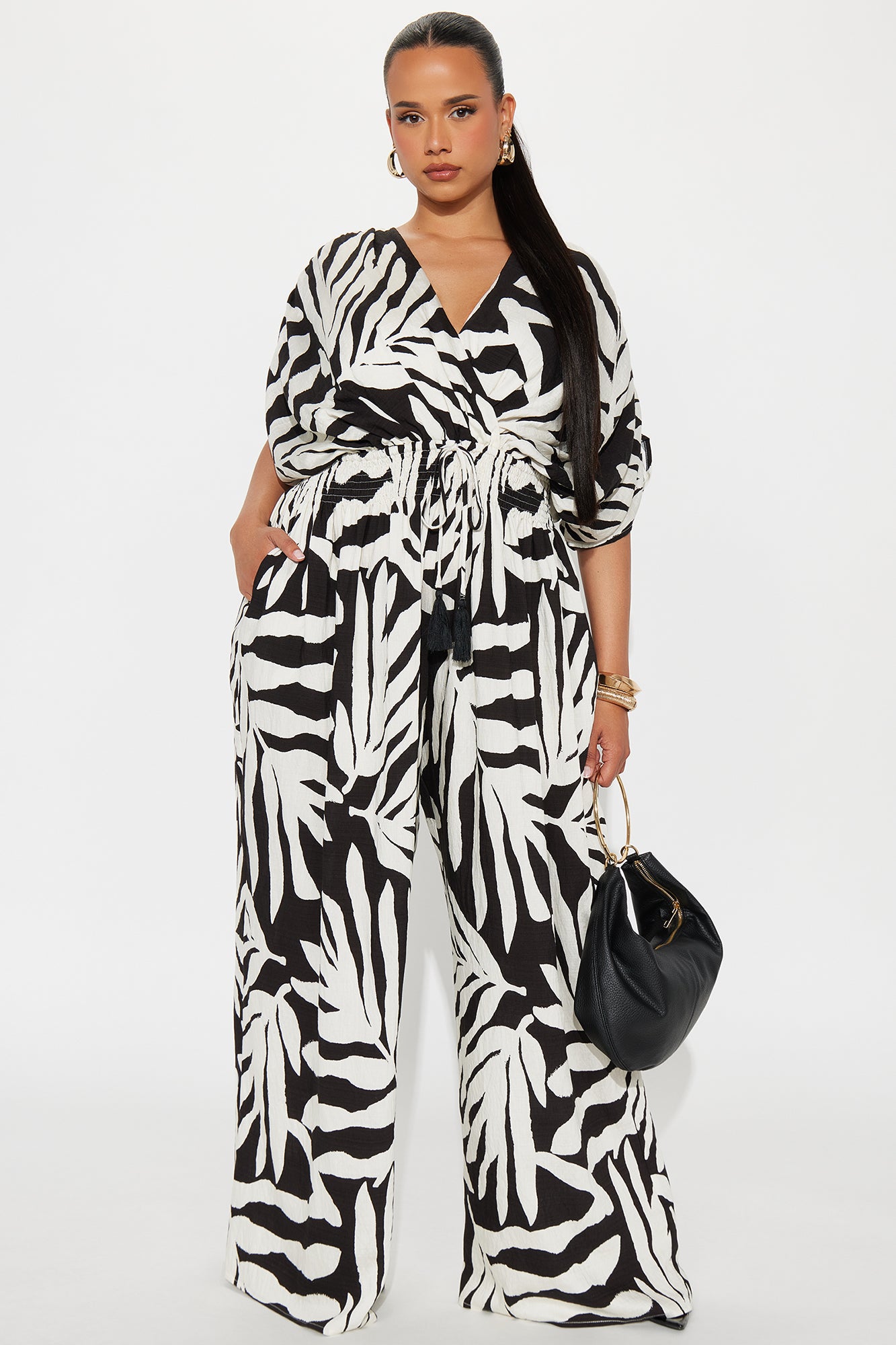 Secret Island Linen Jumpsuit - Black/combo - Image 4