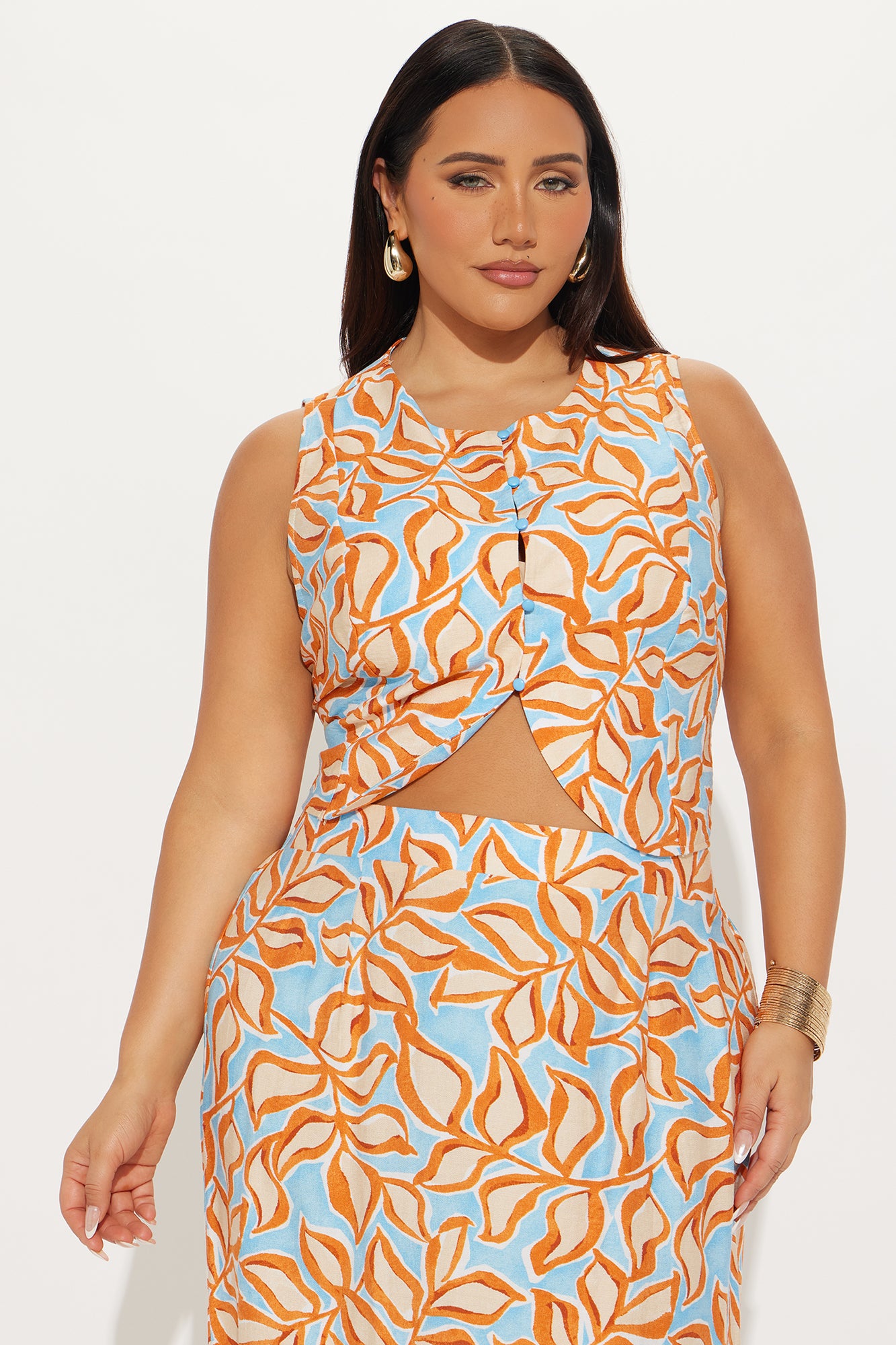 So Tropics Maxi Skirt Set - Blue/combo - Image 5