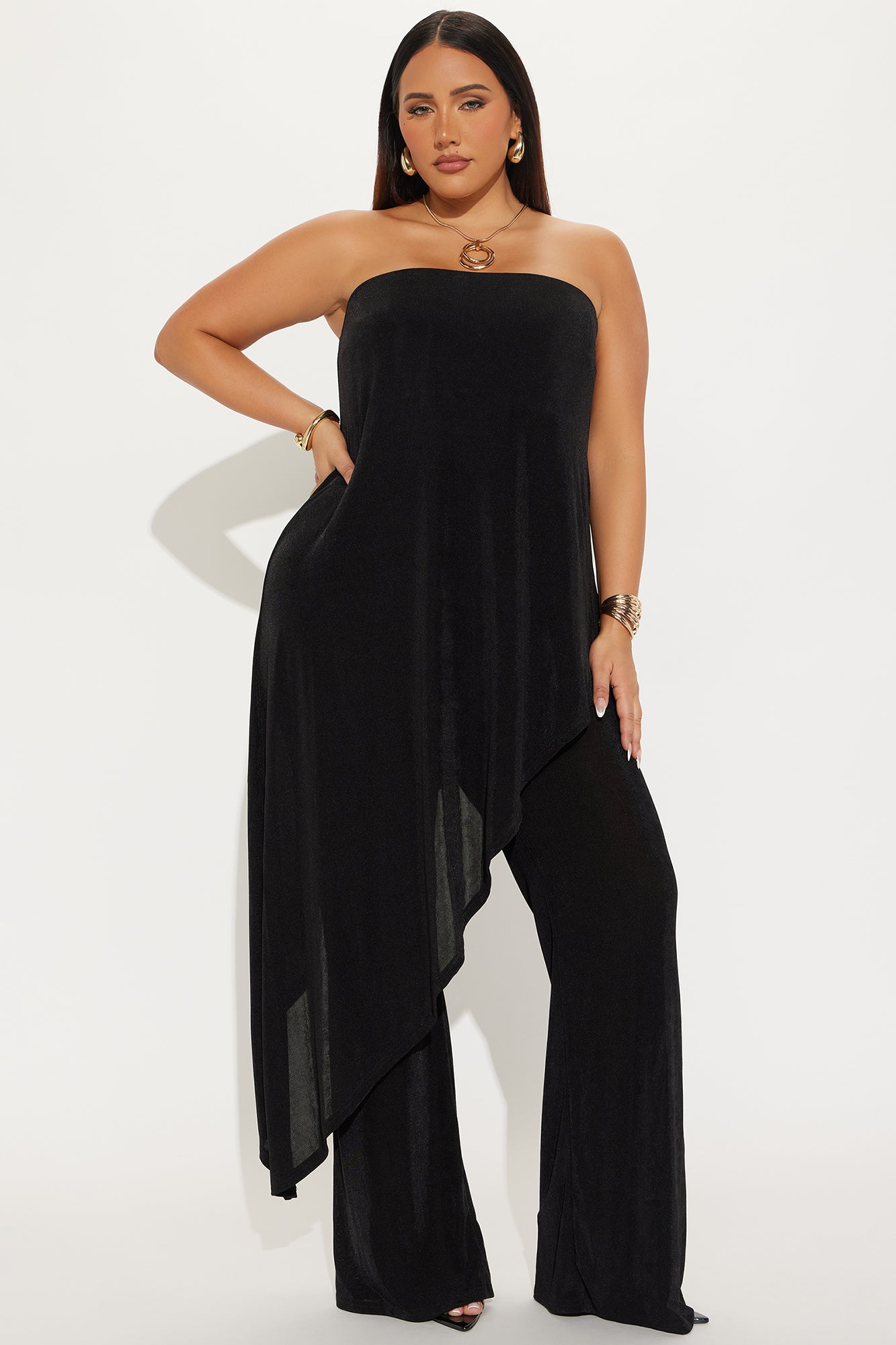 Meant To Be Slinky Jumpsuit - Black - Image 4