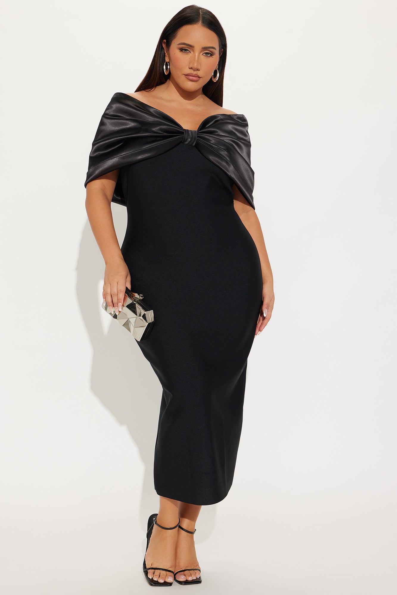 Living The Dream Bandage Midi Dress - Black - Image 4