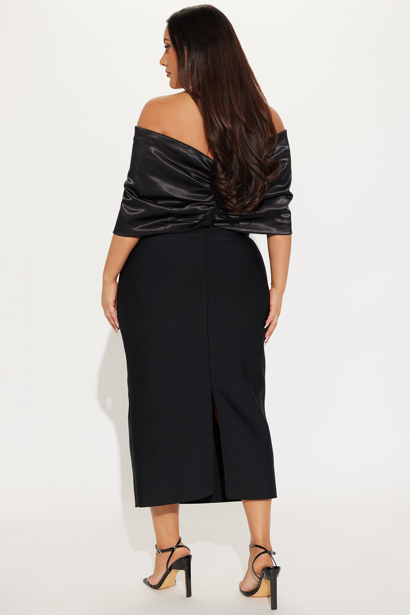 Living The Dream Bandage Midi Dress - Black - Image 6