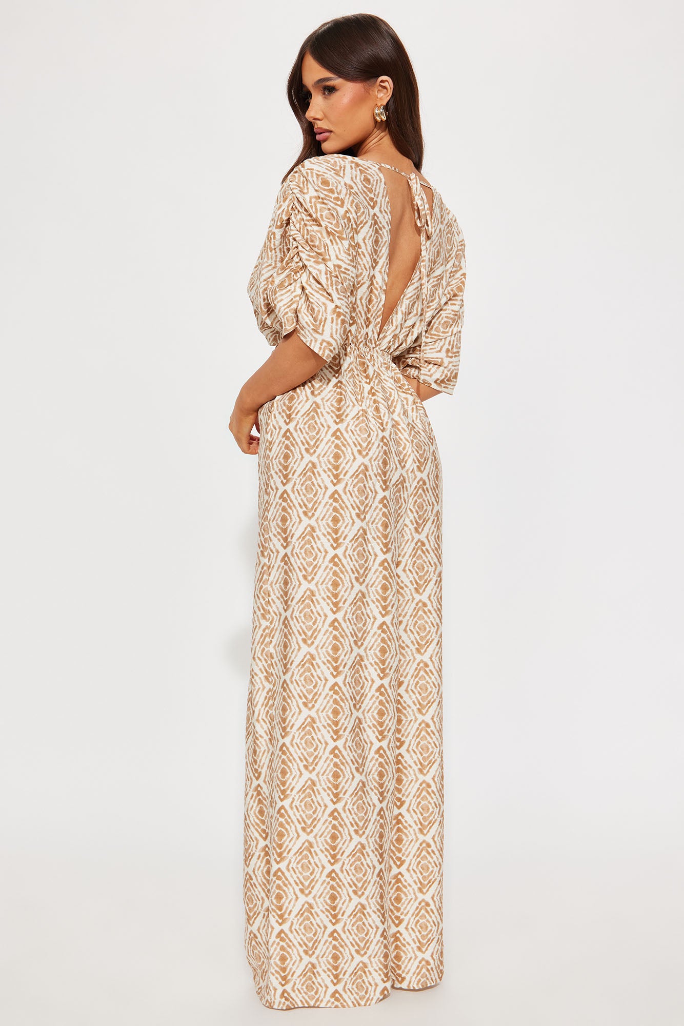 Wildflower Textured Jumpsuit - Mocha/combo - Image 3