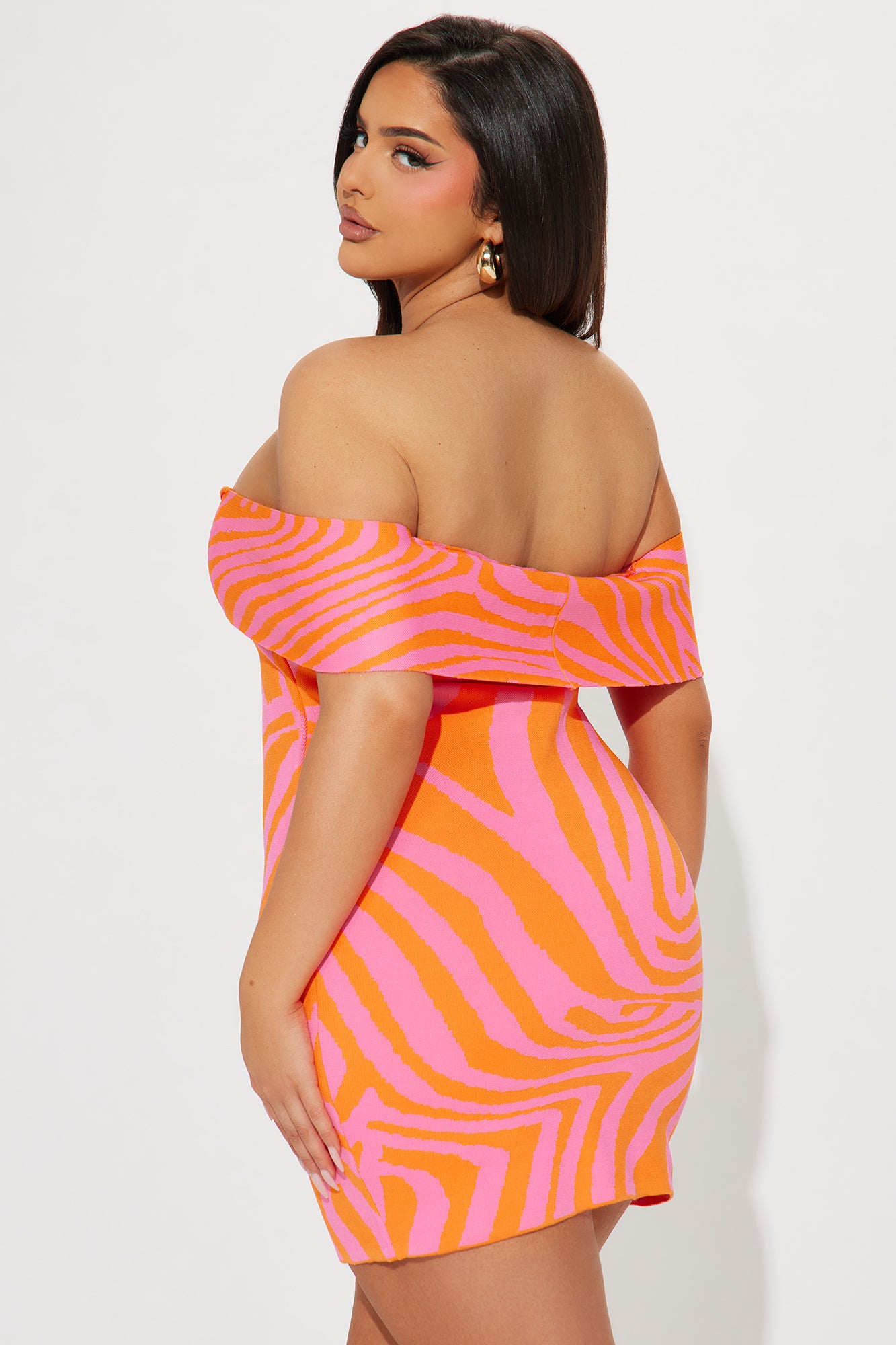 Wild Vibe Bandage Mini Dress - Orange/Combo - Image 6