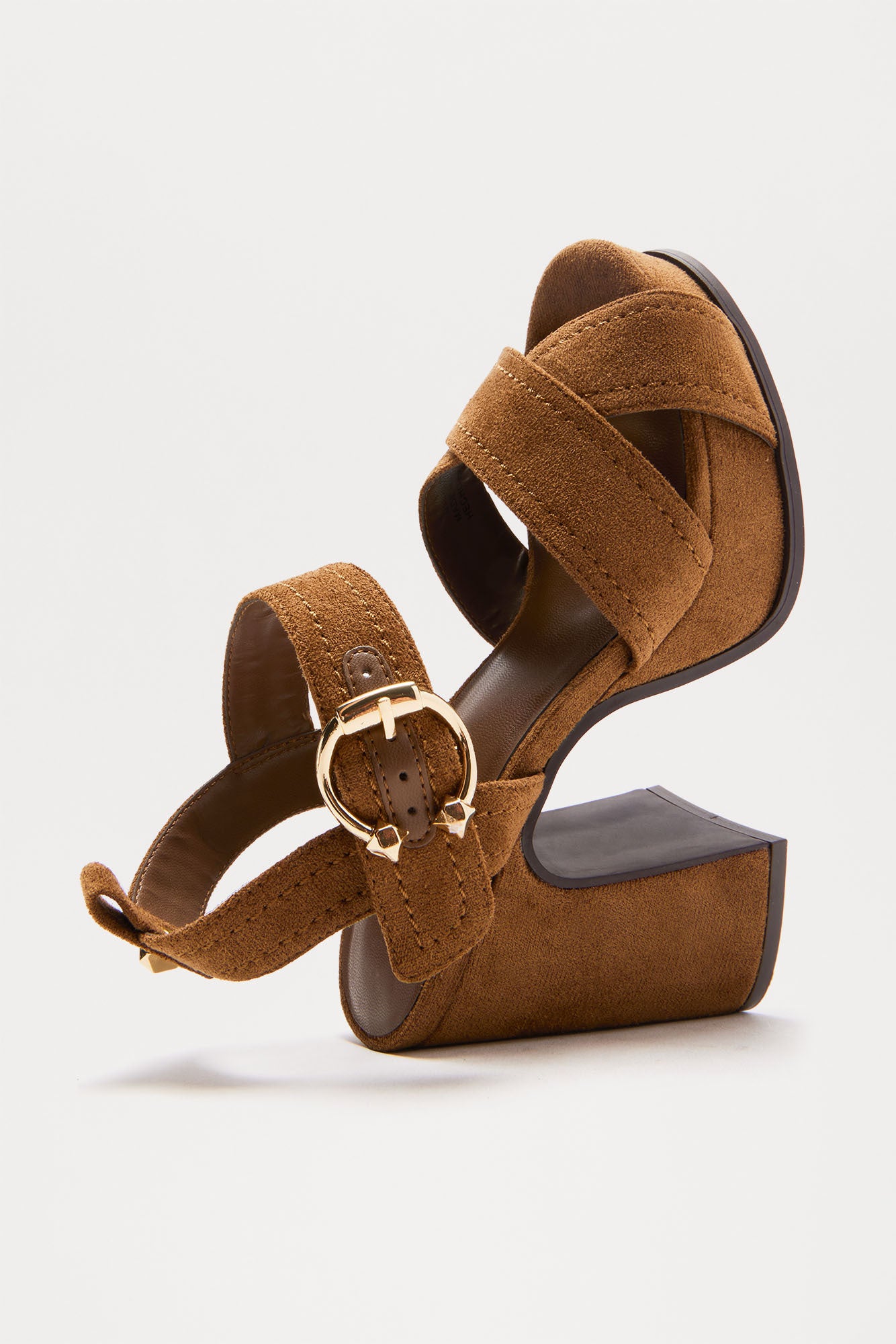Seyfried Faux Suede Heels - Brown - Image 3