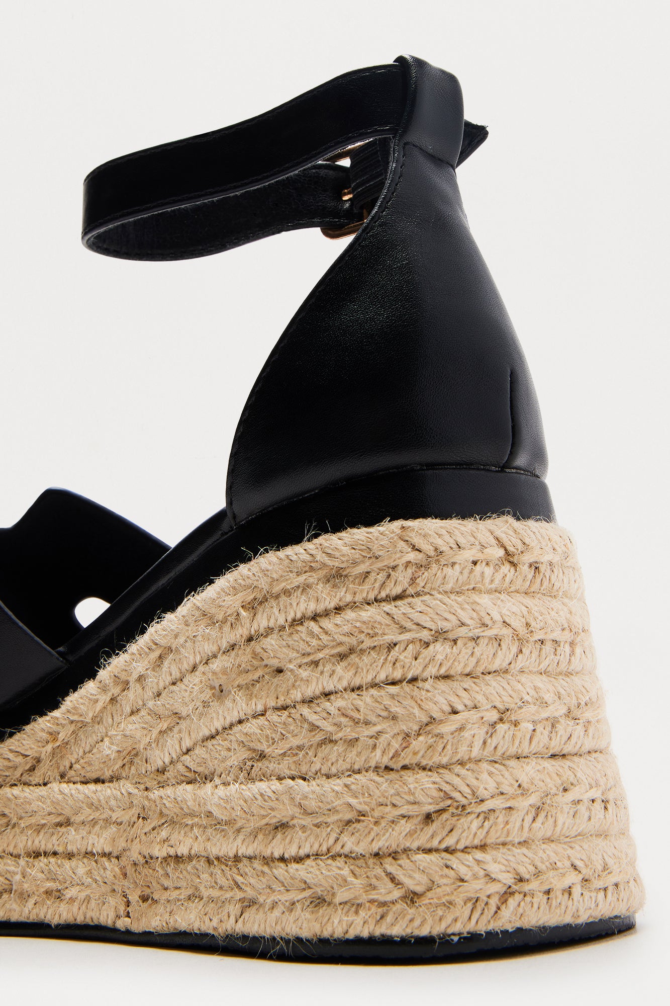 Tora Jute Platform Wedges - Black - Image 3