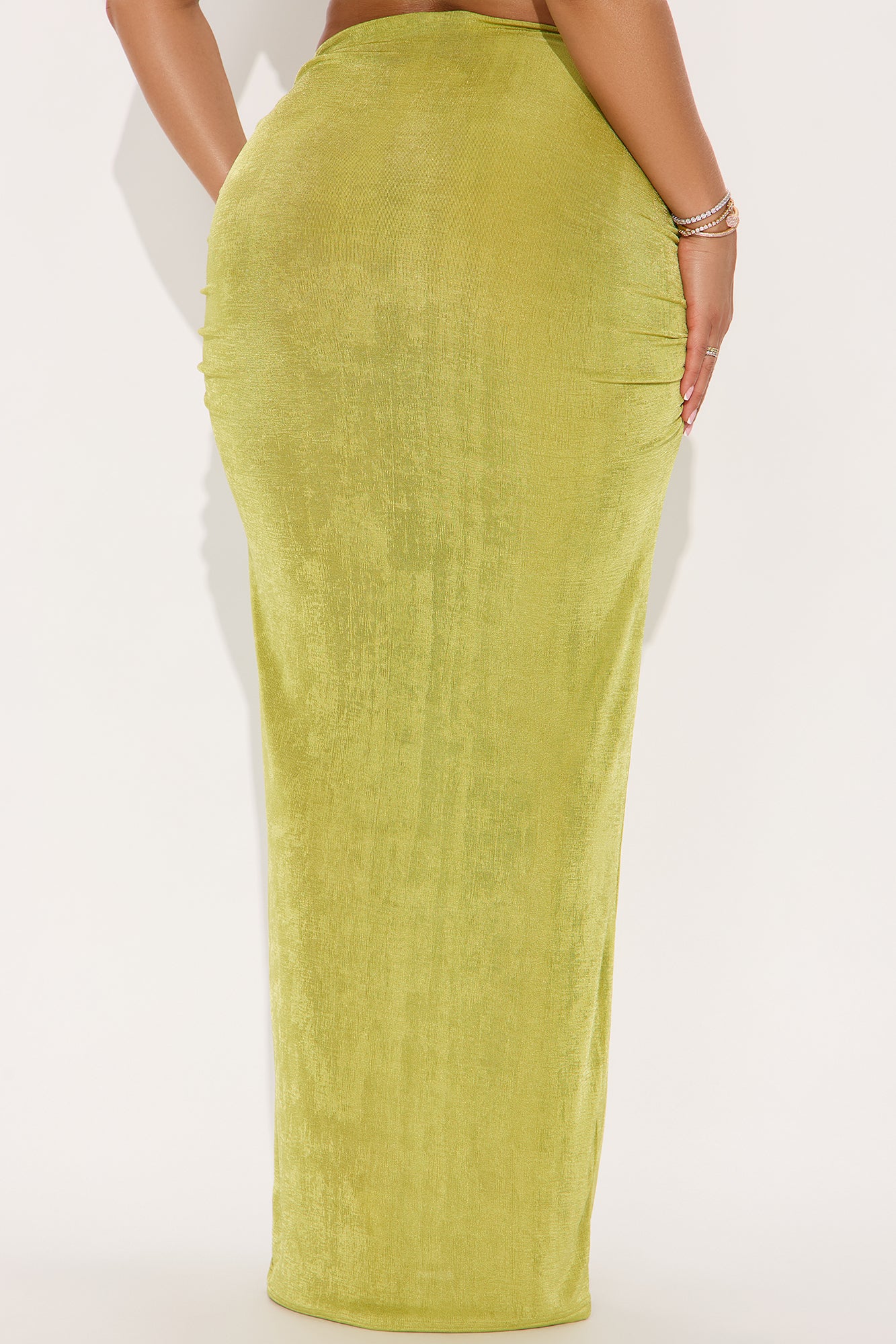 Let's Getaway Slinky Knit Maxi - Green - Image 3