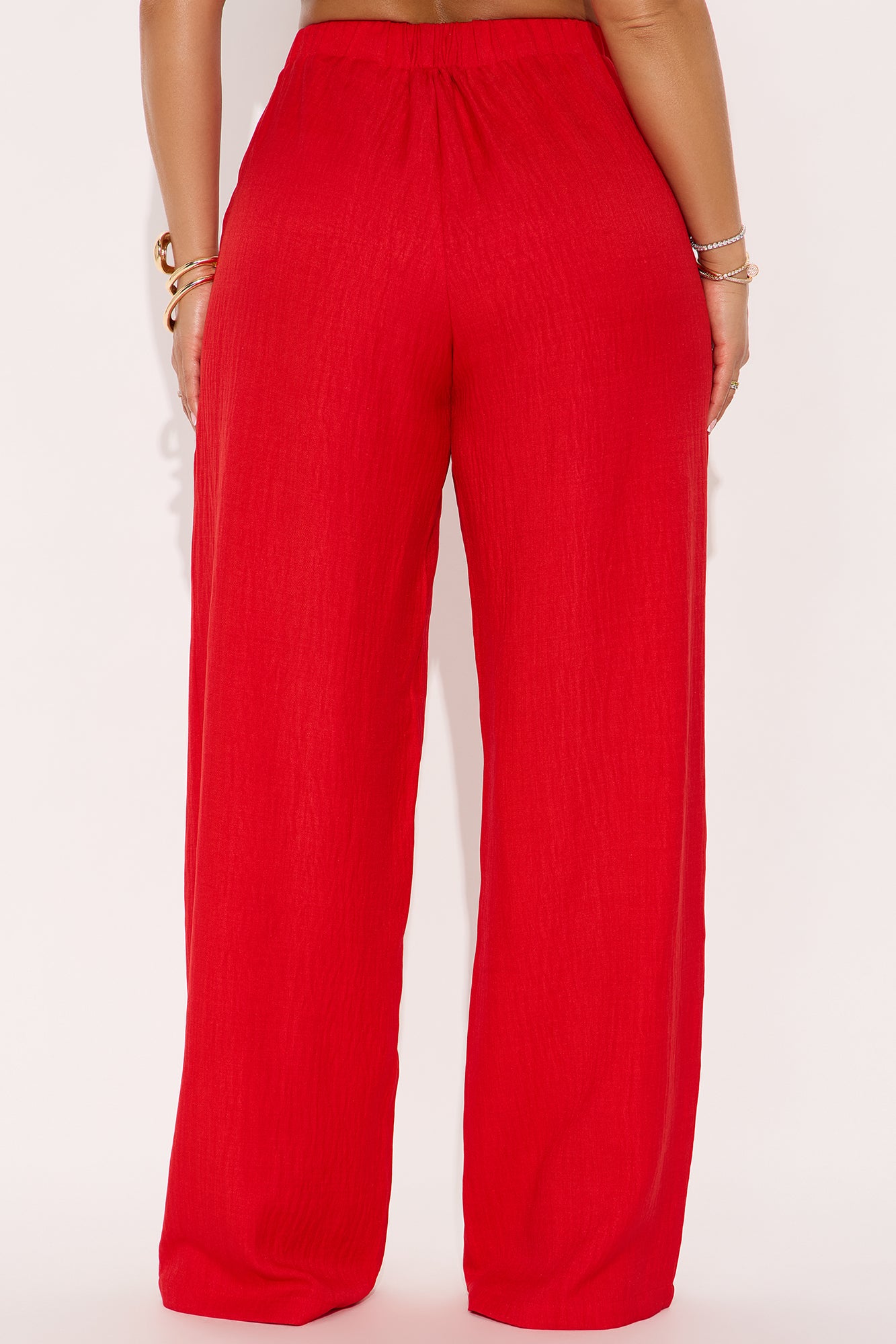 Daydreaming Wide Leg Airflow Pant - Red - Image 3