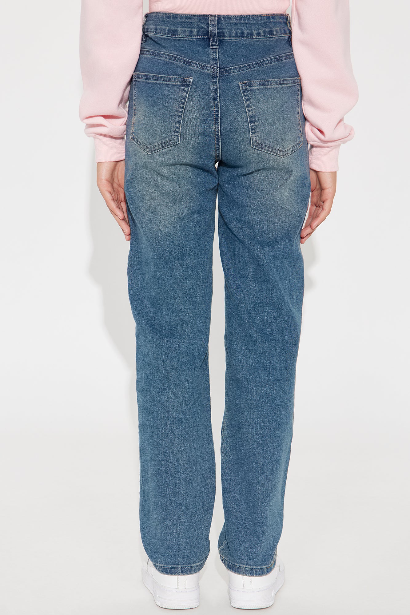 Mini With An Open Heart Cutout Jeans - Medium Wash - Image 3