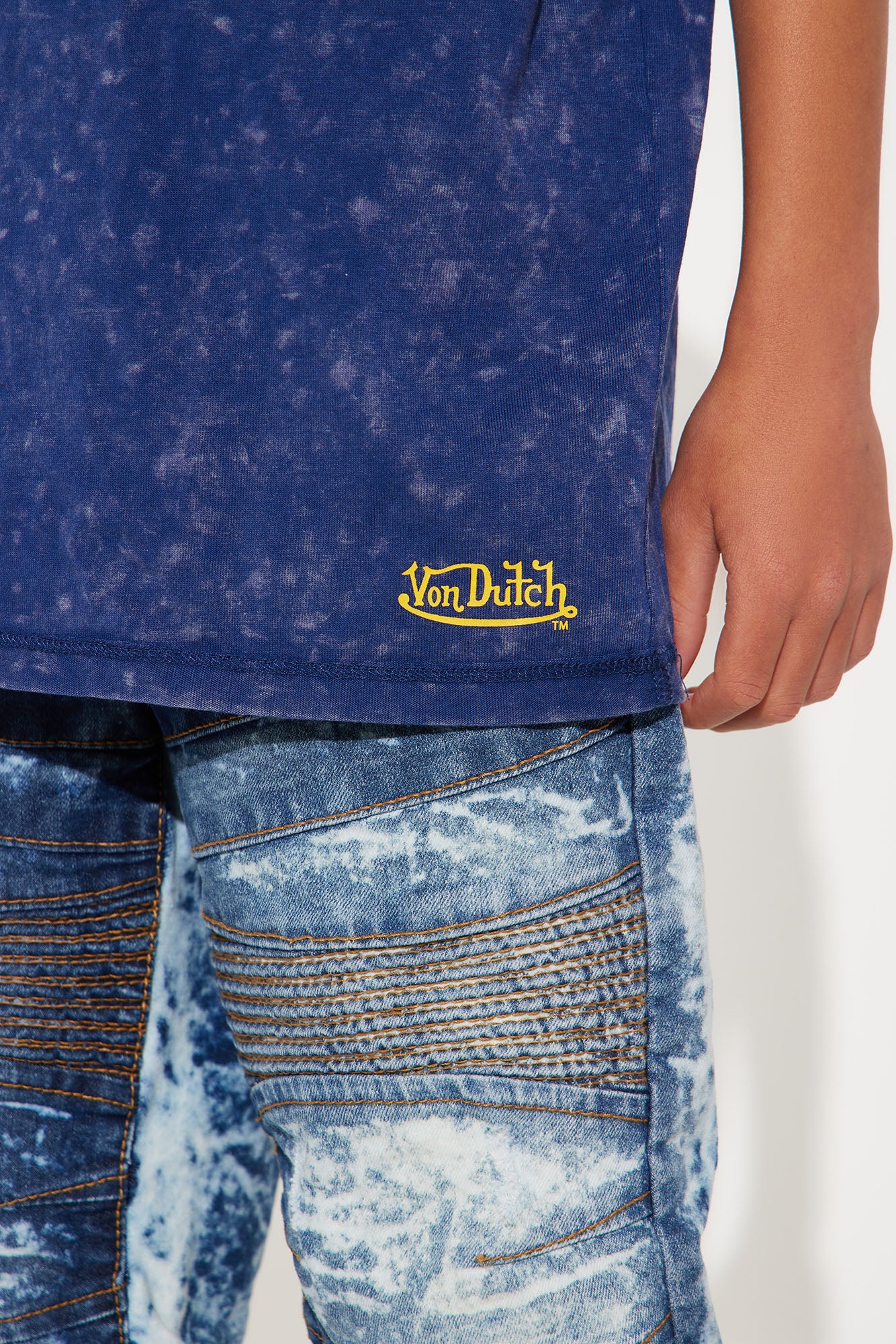 Mini Von Dutch Logo Muscle Tee - Navy - Image 3