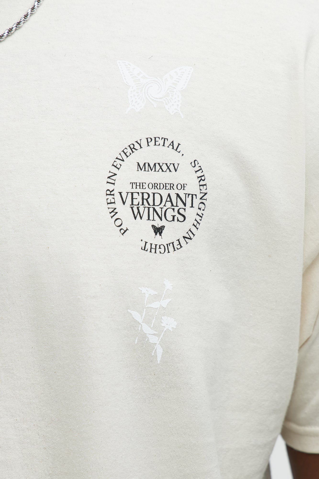 Verdant Wings Short Sleeve Tee - Natural - Image 3