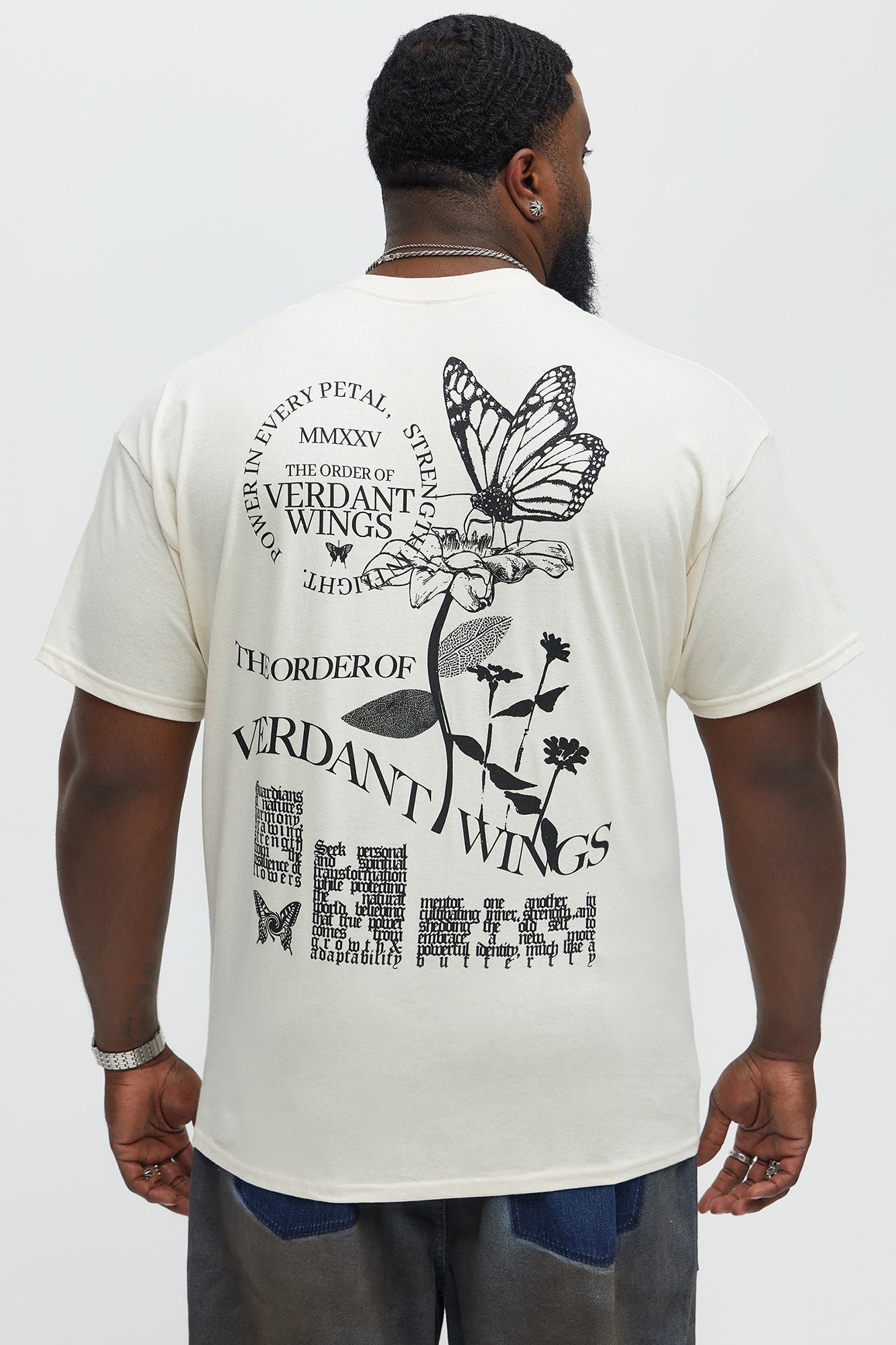 Verdant Wings Short Sleeve Tee - Natural - Image 4