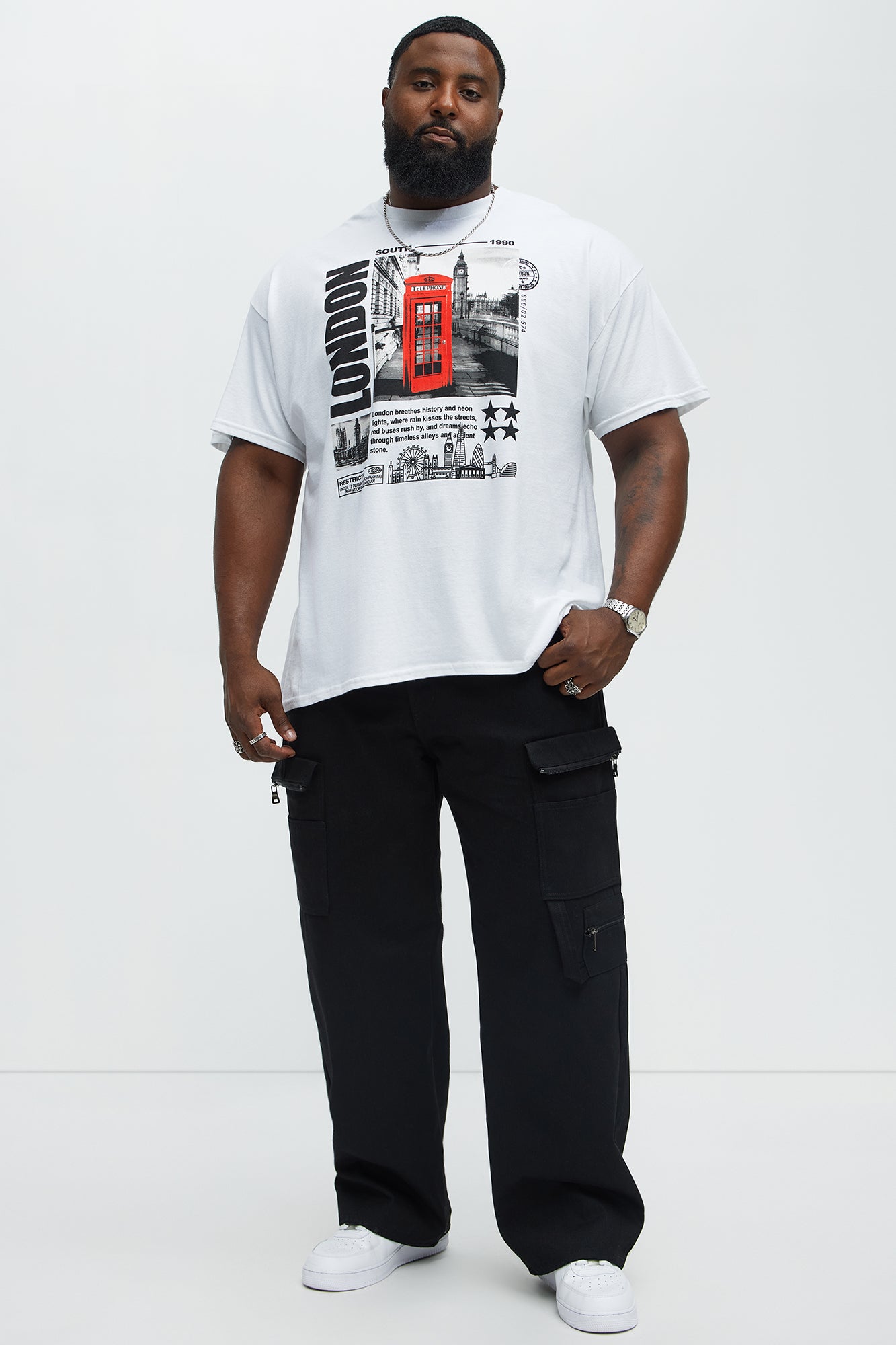Midnight In London Short Sleeve Tee - White - Image 5