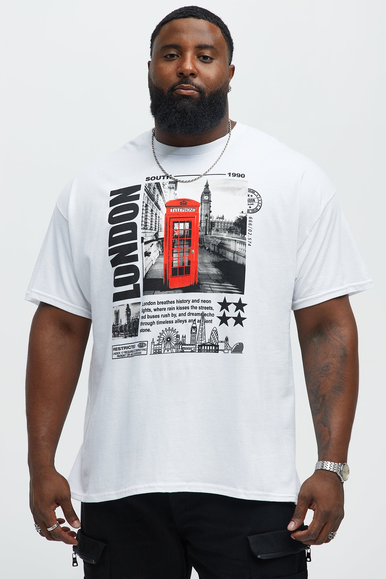 Midnight In London Short Sleeve Tee - White - Image 4