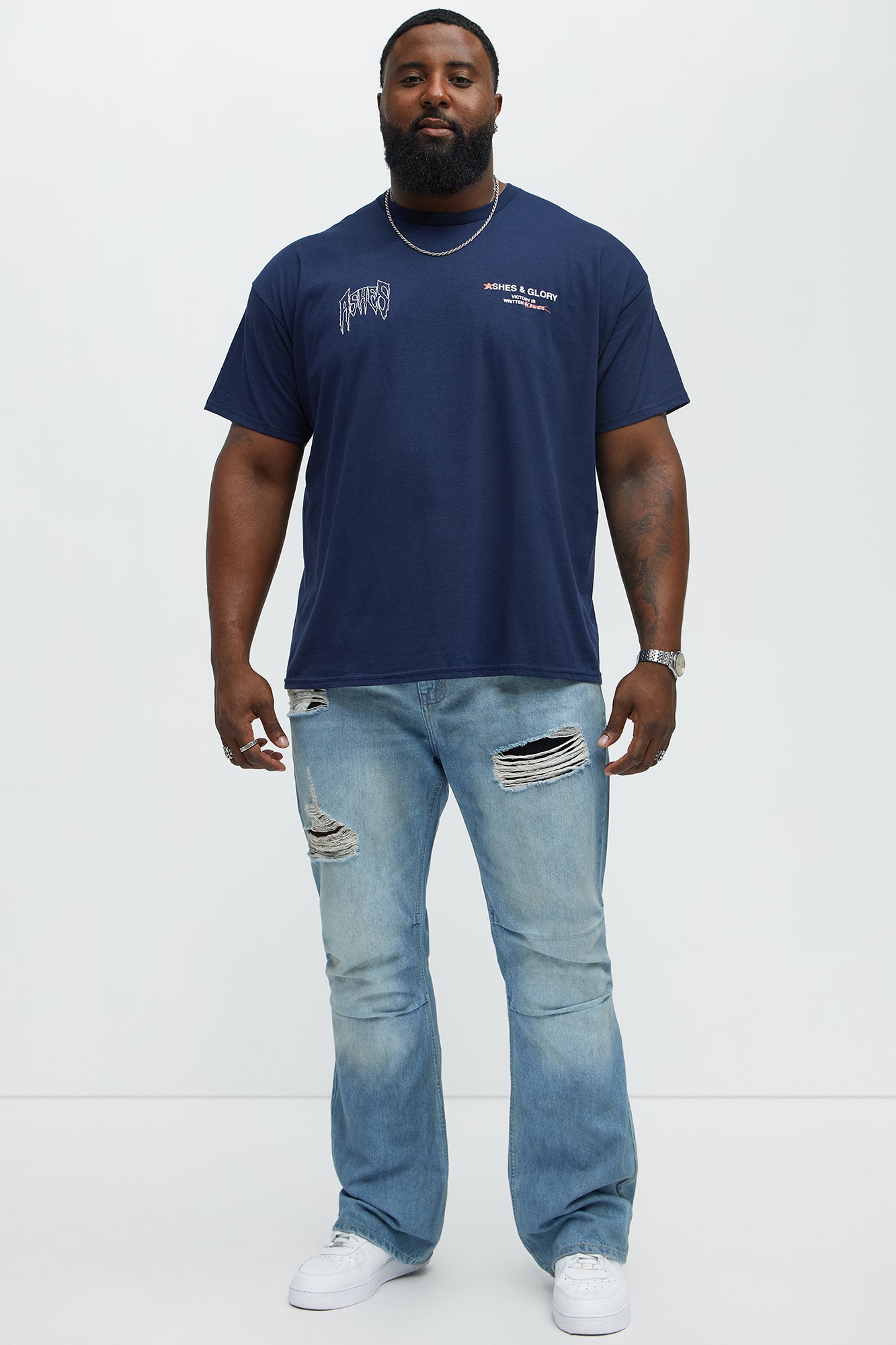 Ashes & Glory Short Sleeve Tee - Navy - Image 5