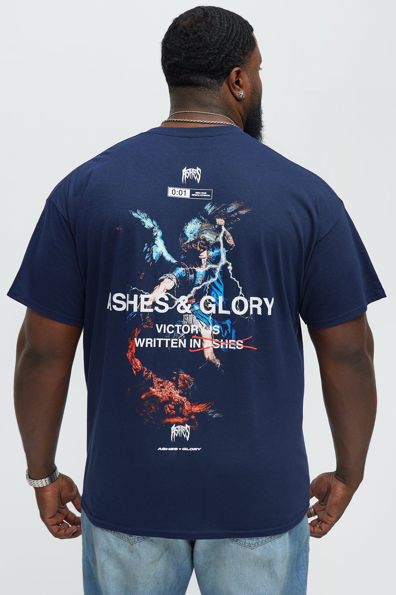 Ashes & Glory Short Sleeve Tee - Navy - Image 6
