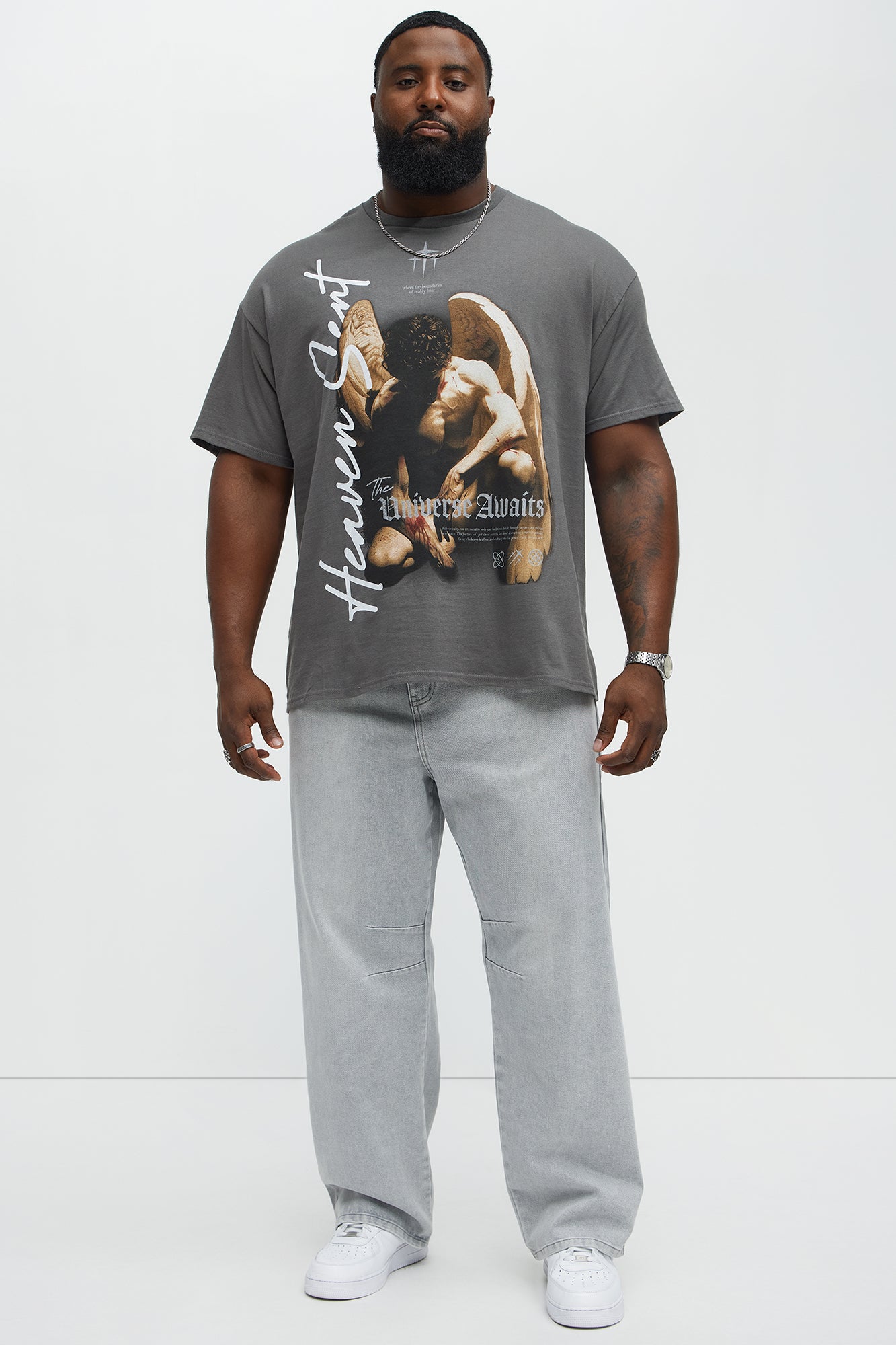 The Universe Awaits Short Sleeve Tee - Charcoal - Image 5