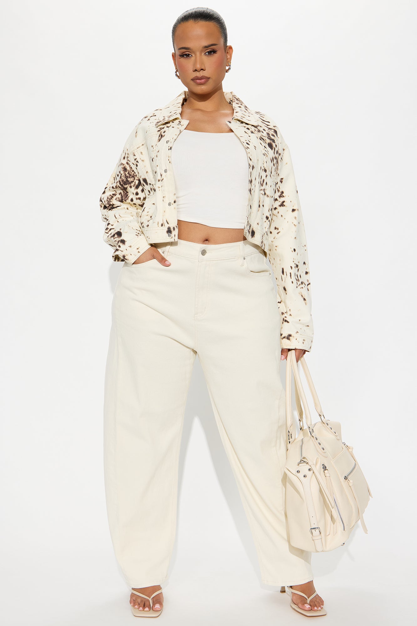 Allegra Barrel Pant - Cream - Image 4