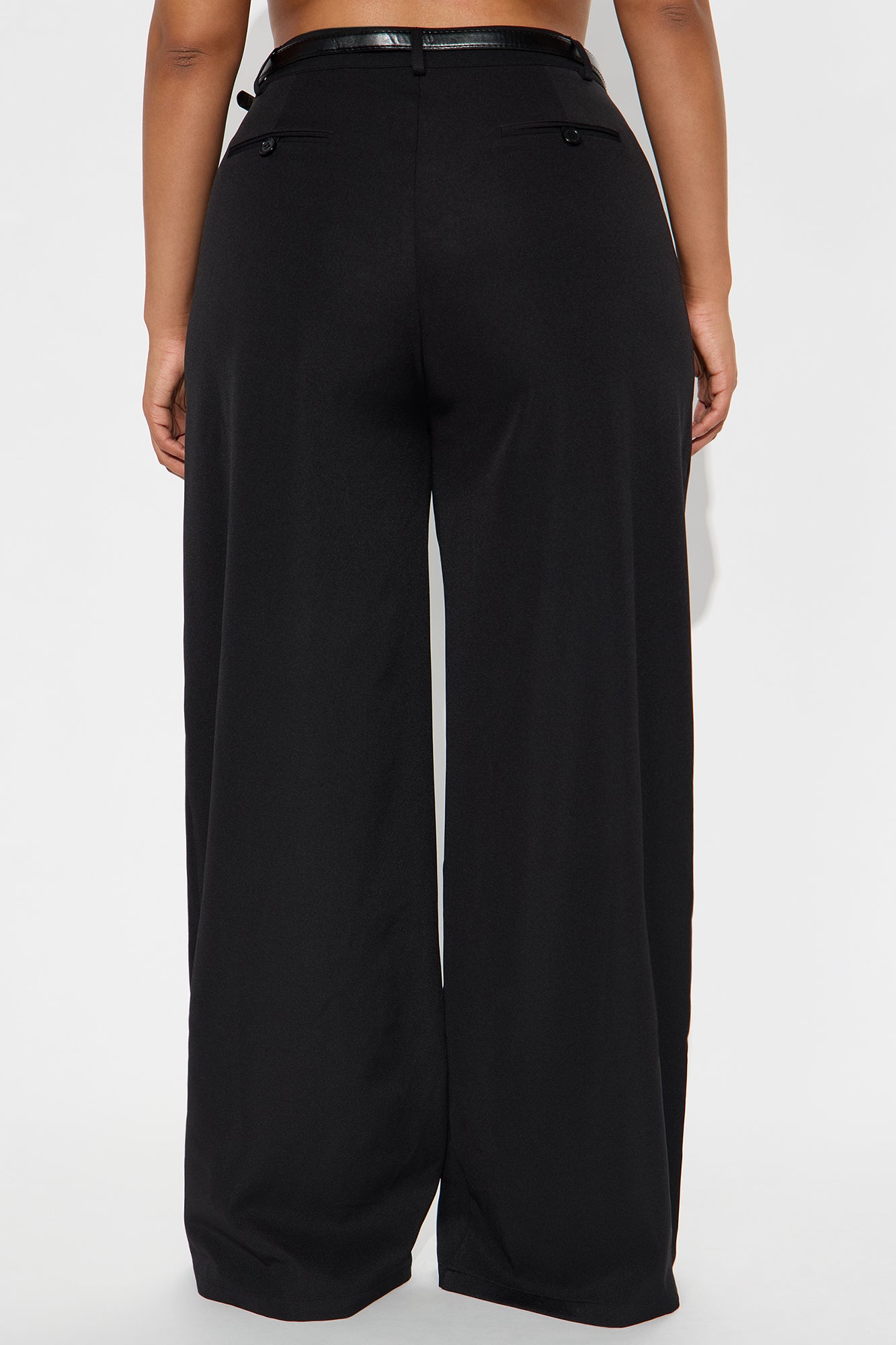 Sloane High Rise Belted Trouser Pant - Black - Image 6
