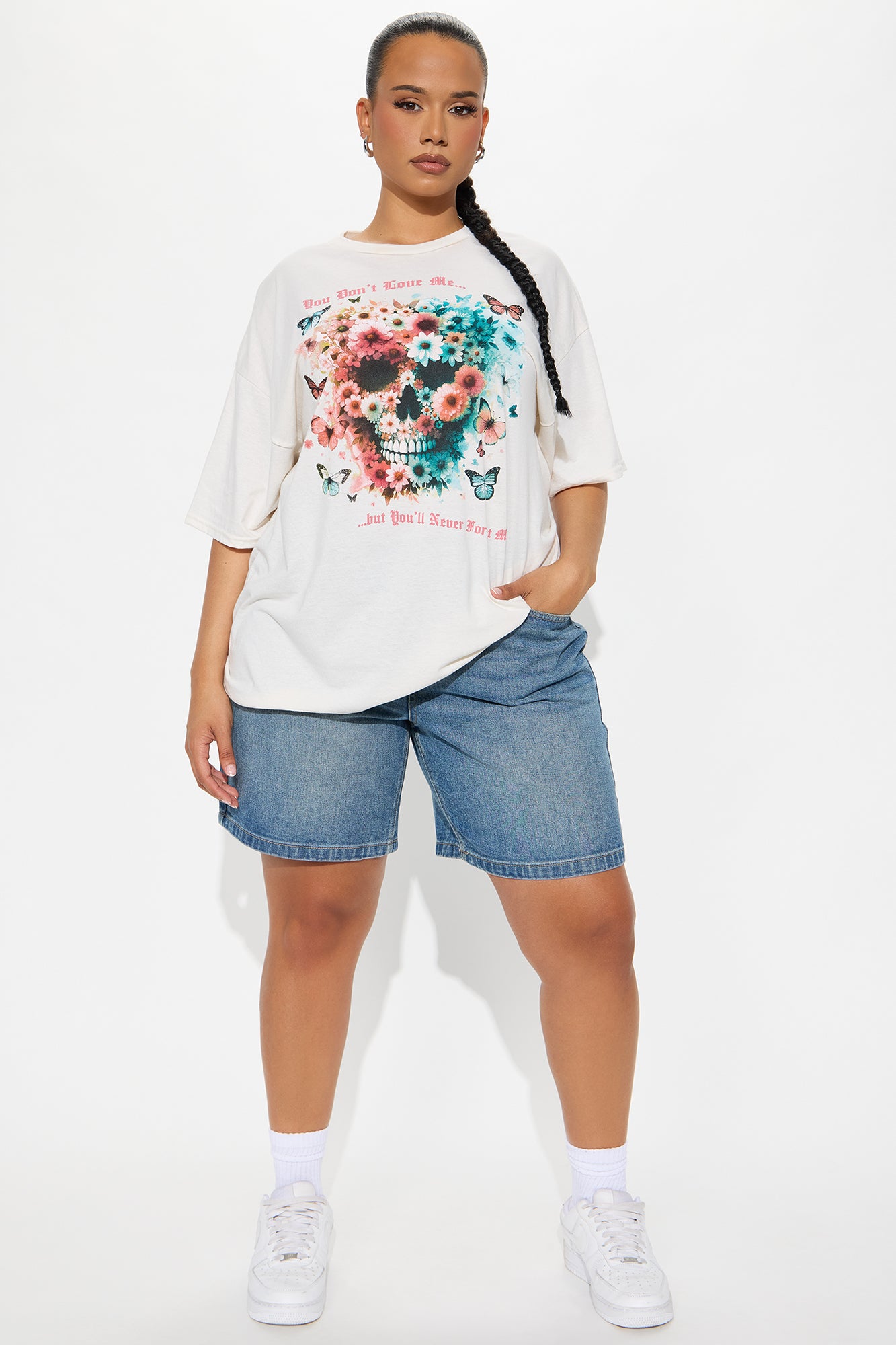 You Don't Love Me Oversized Tee - Cream - Image 5