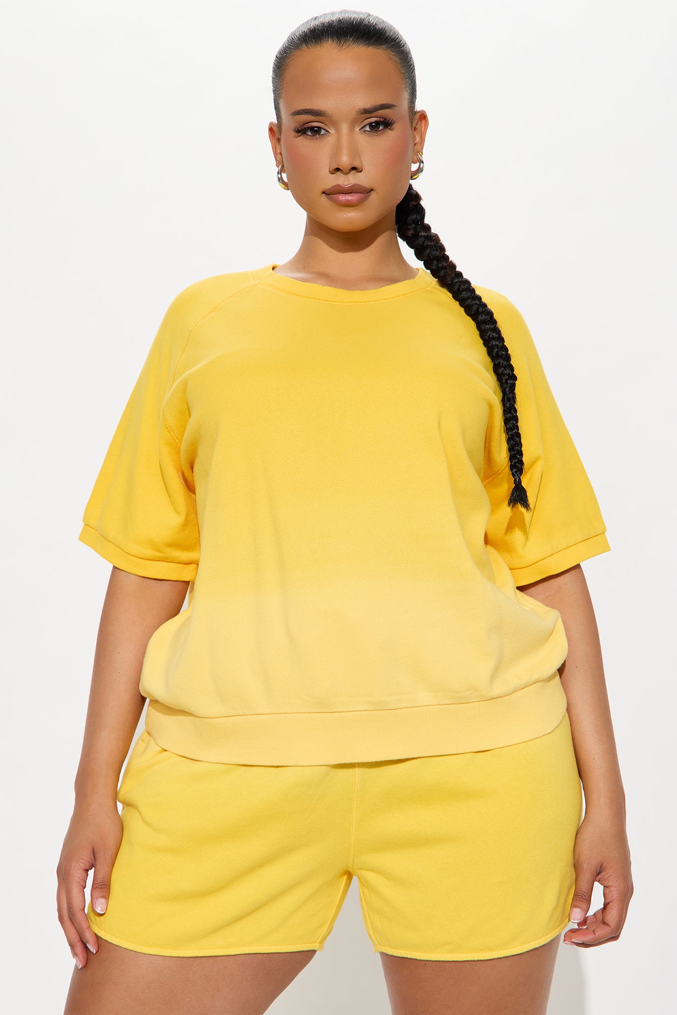 Mellow Mood Lounge Short Set - Yellow - Image 4